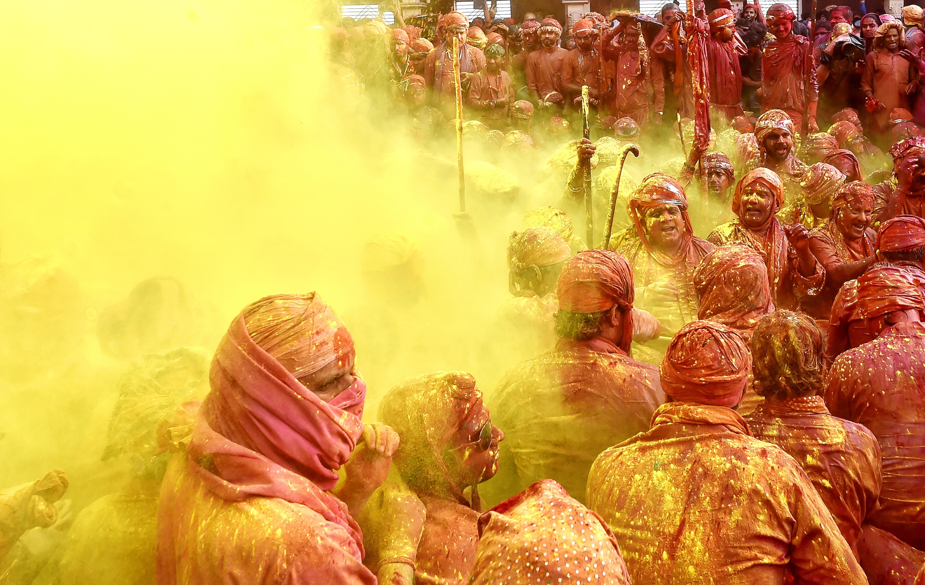Holi festival celebrations in Nandgaon, India