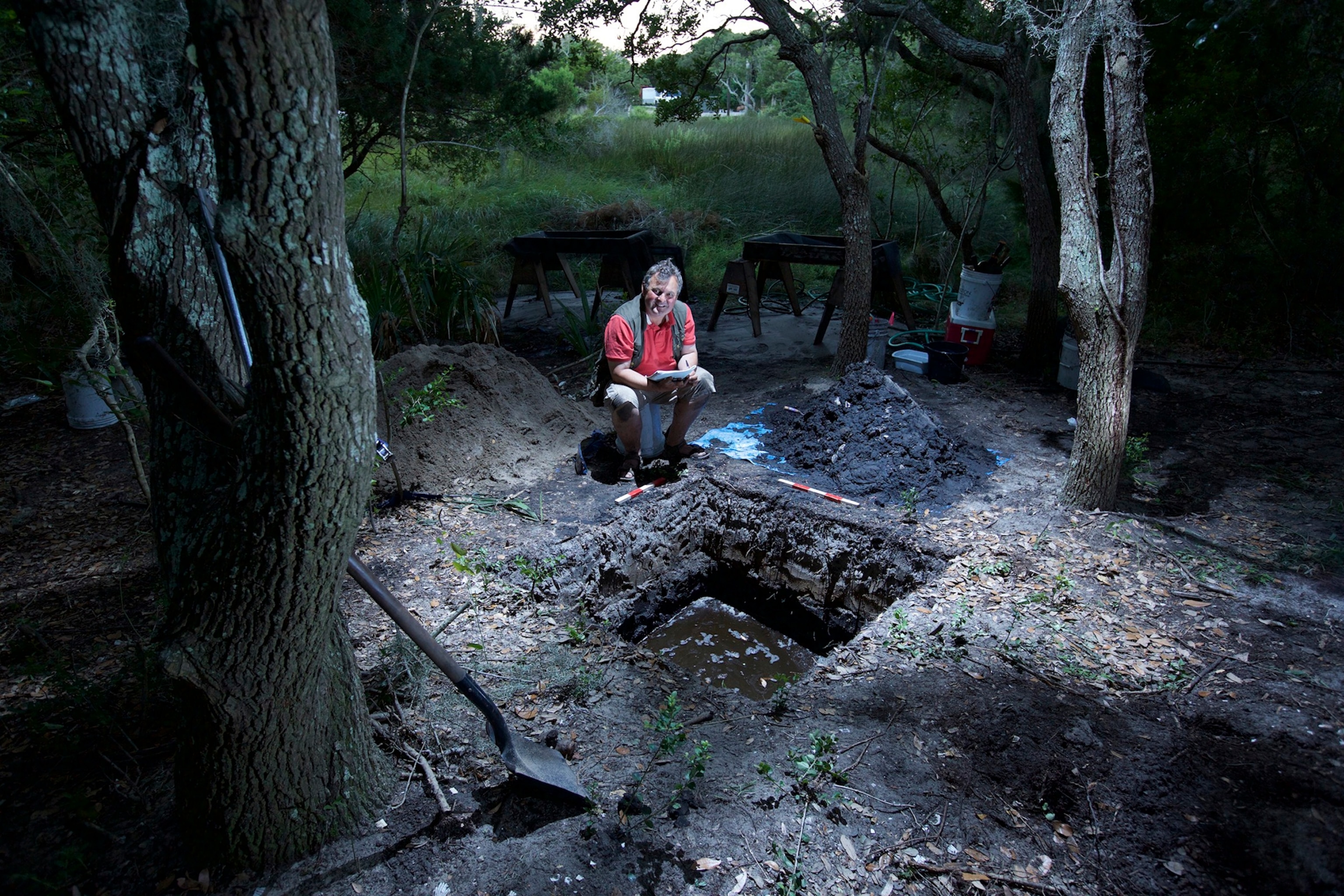 Professor Mark Horton at the Cape Creek site