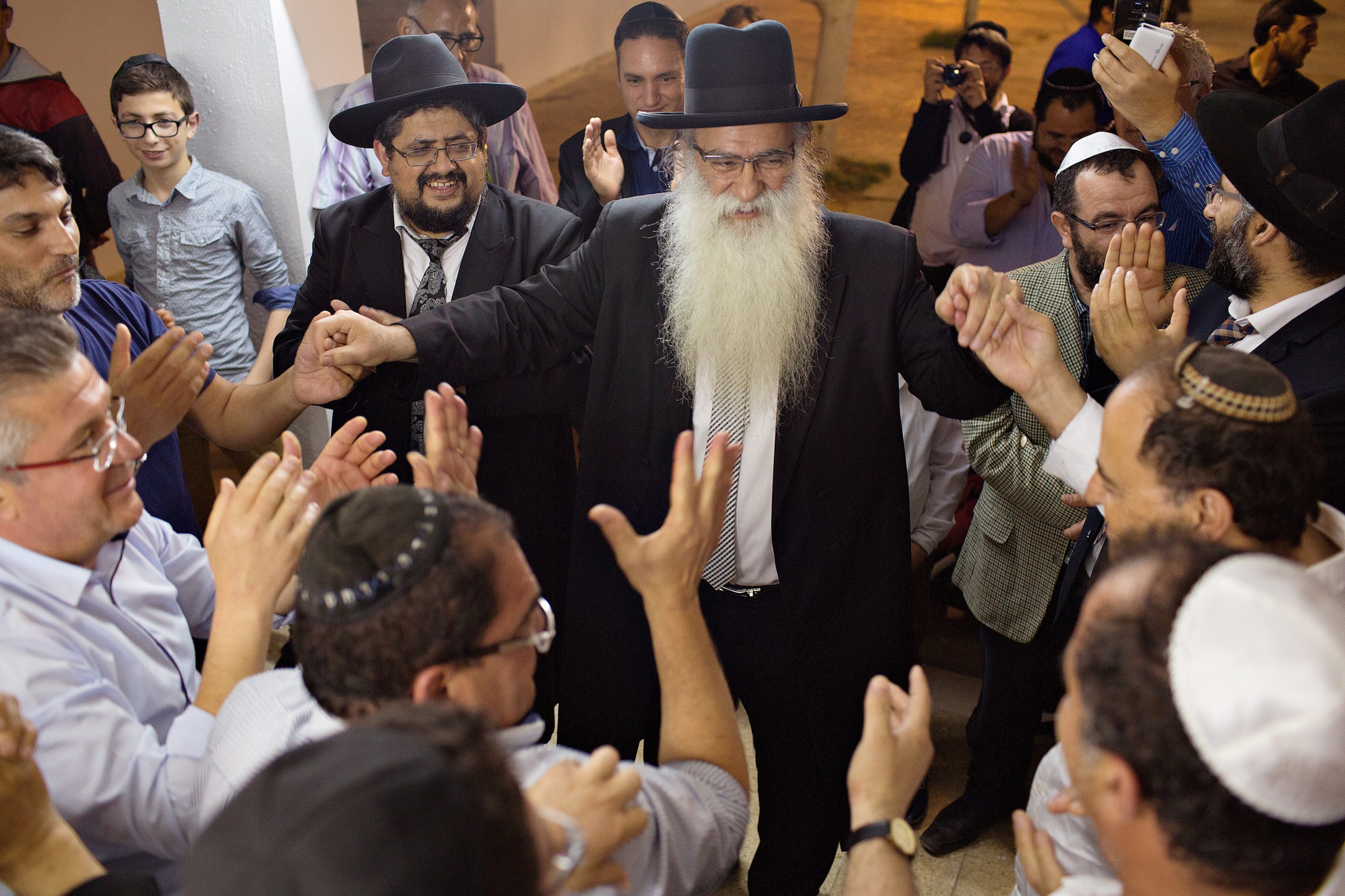 dancing and celebrating Lag baOmer during Ghriba Synagogue in Djerba, Tunisia