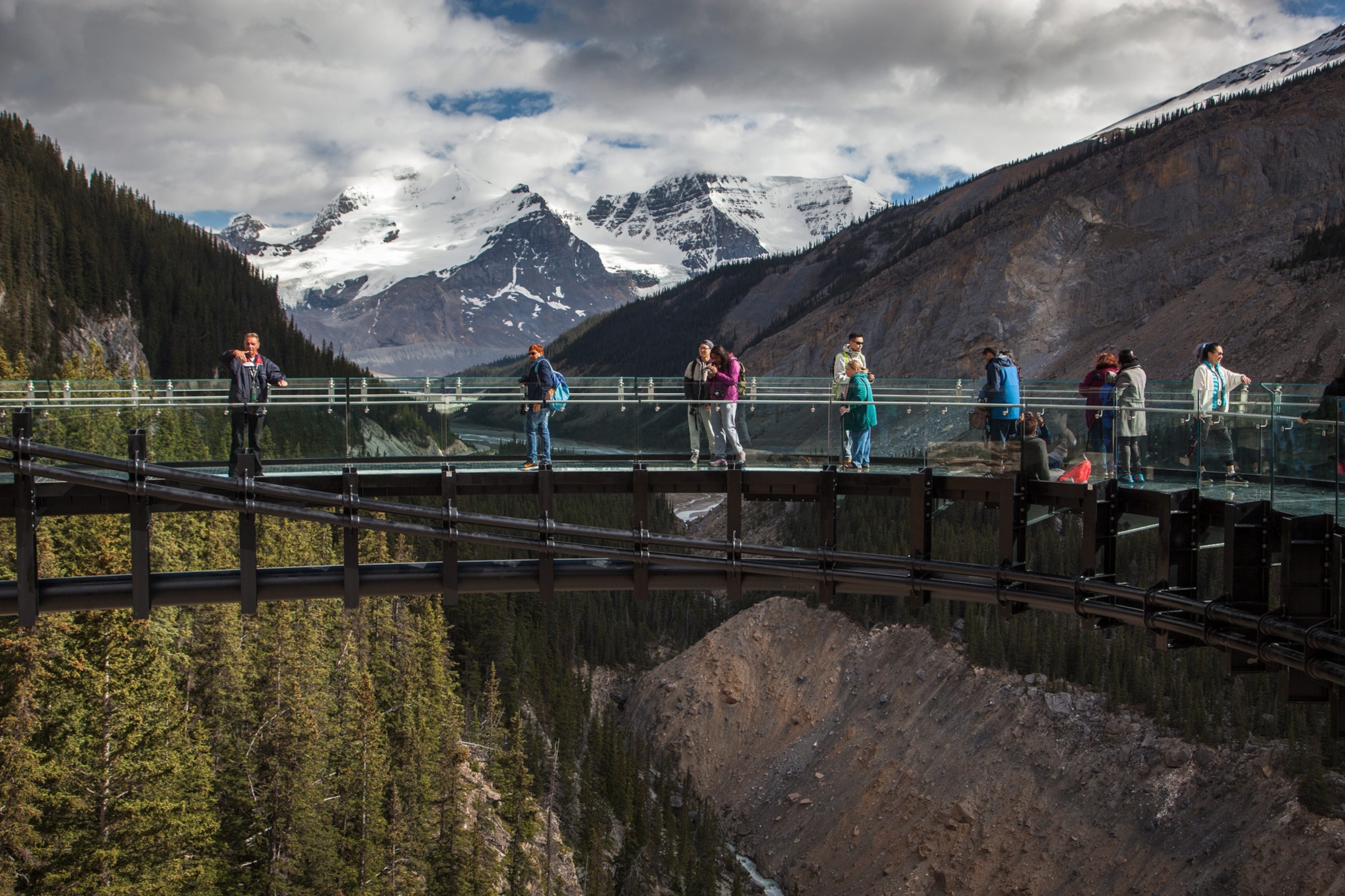 the Glacier Skywalk in Alberta, Canada