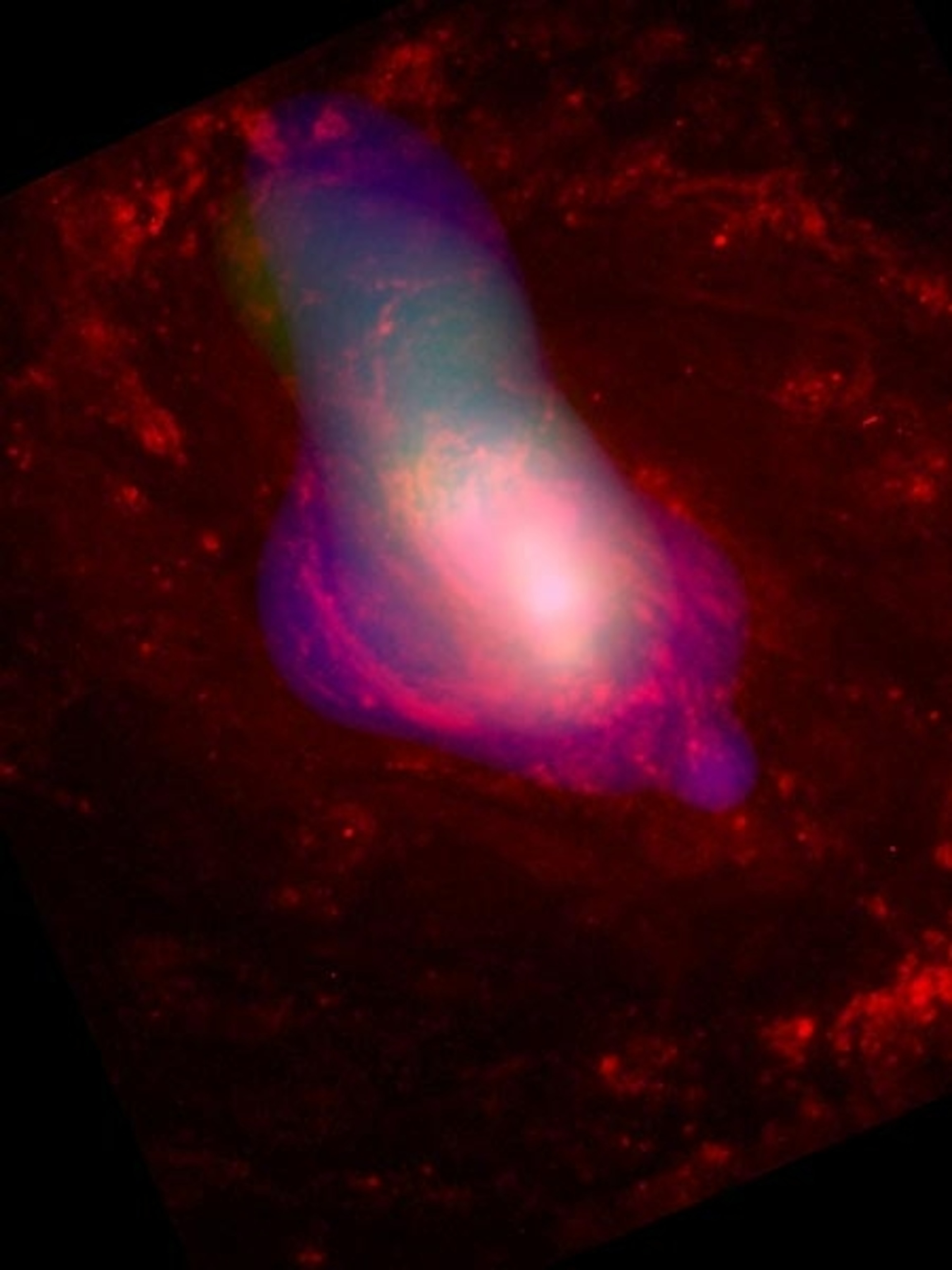 hot gas escaping from a black hole.