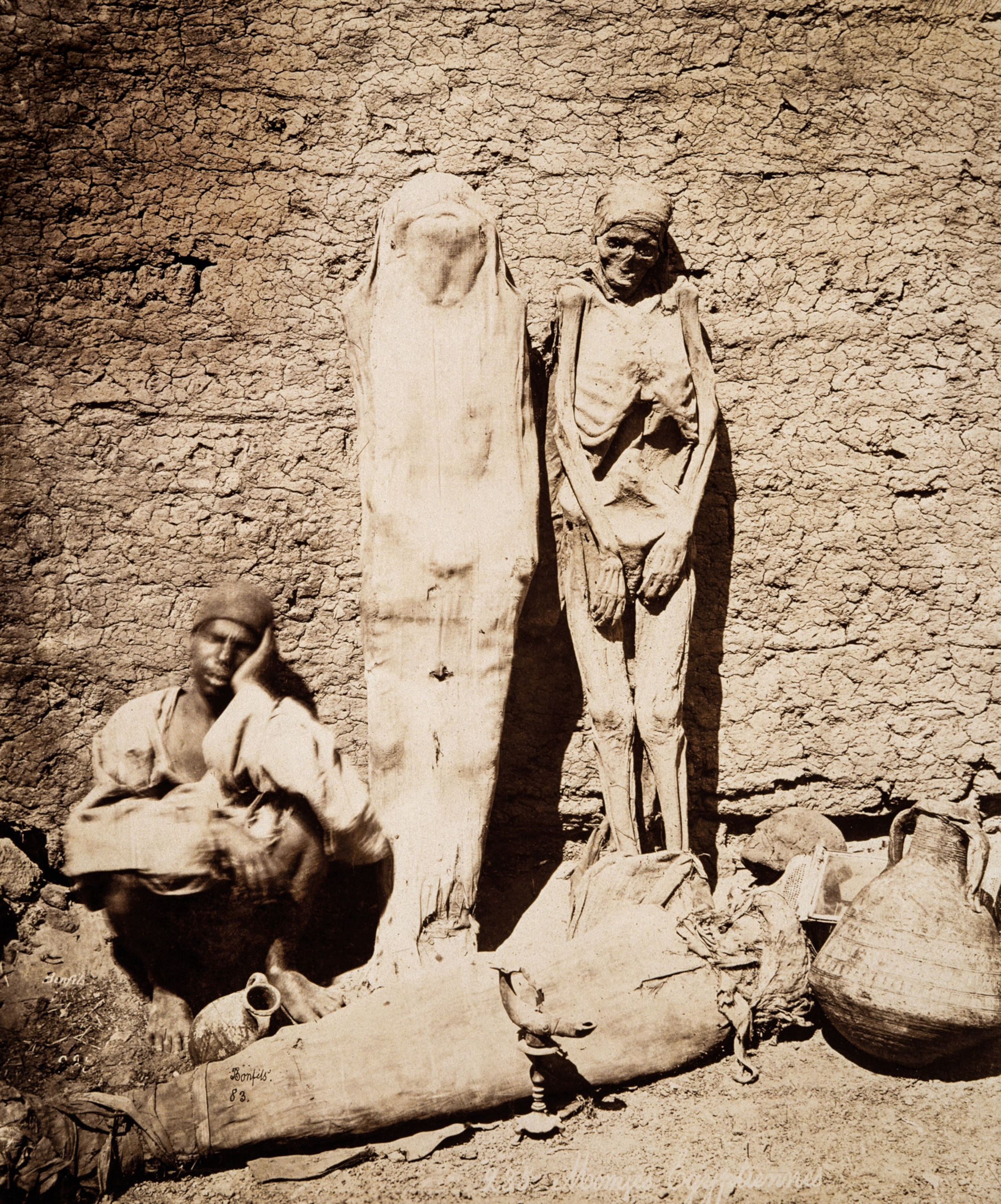 a mummy vendor in Egypt