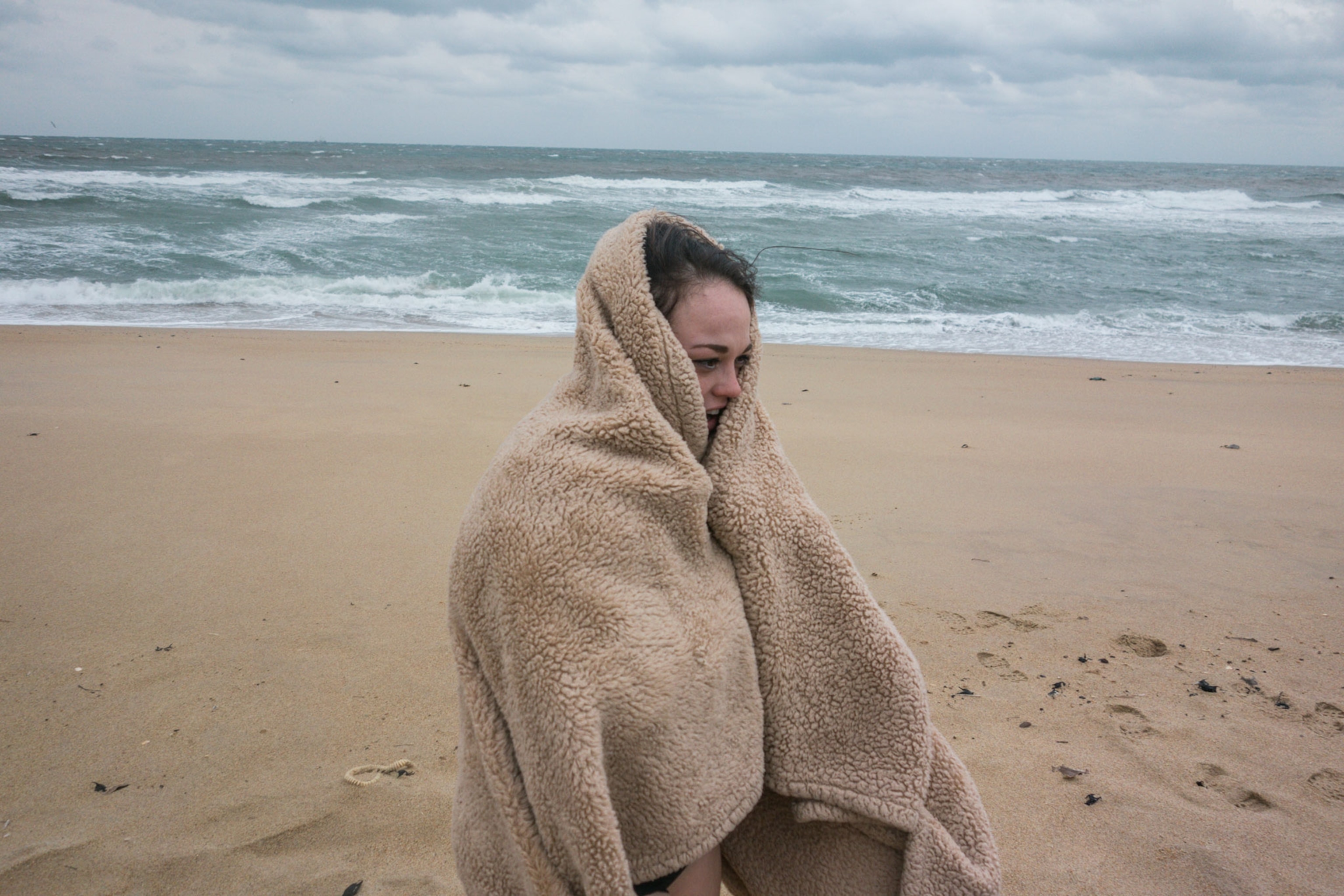 woman on the beach