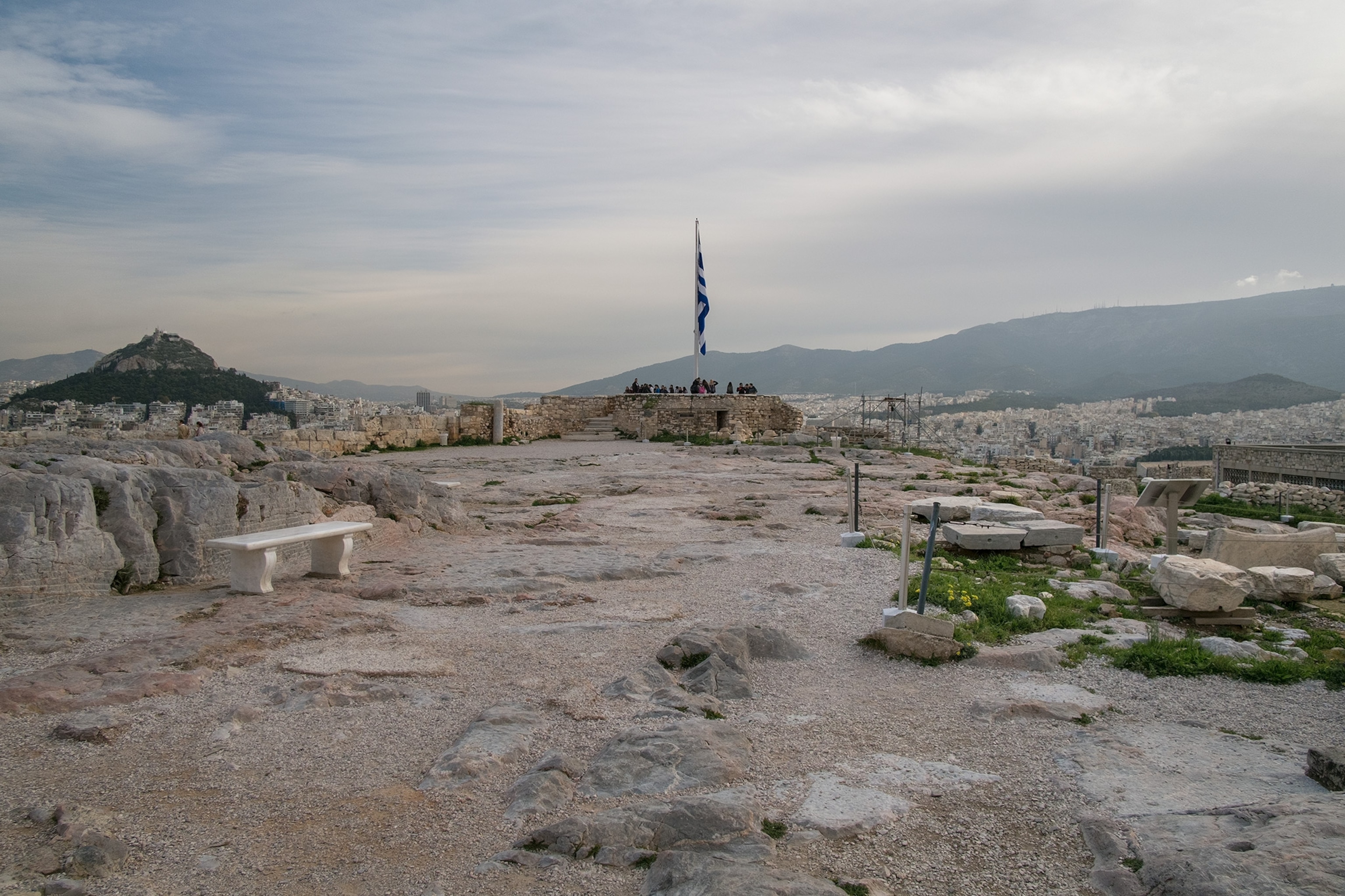 the other side of the Parthenon in Athens, Greece