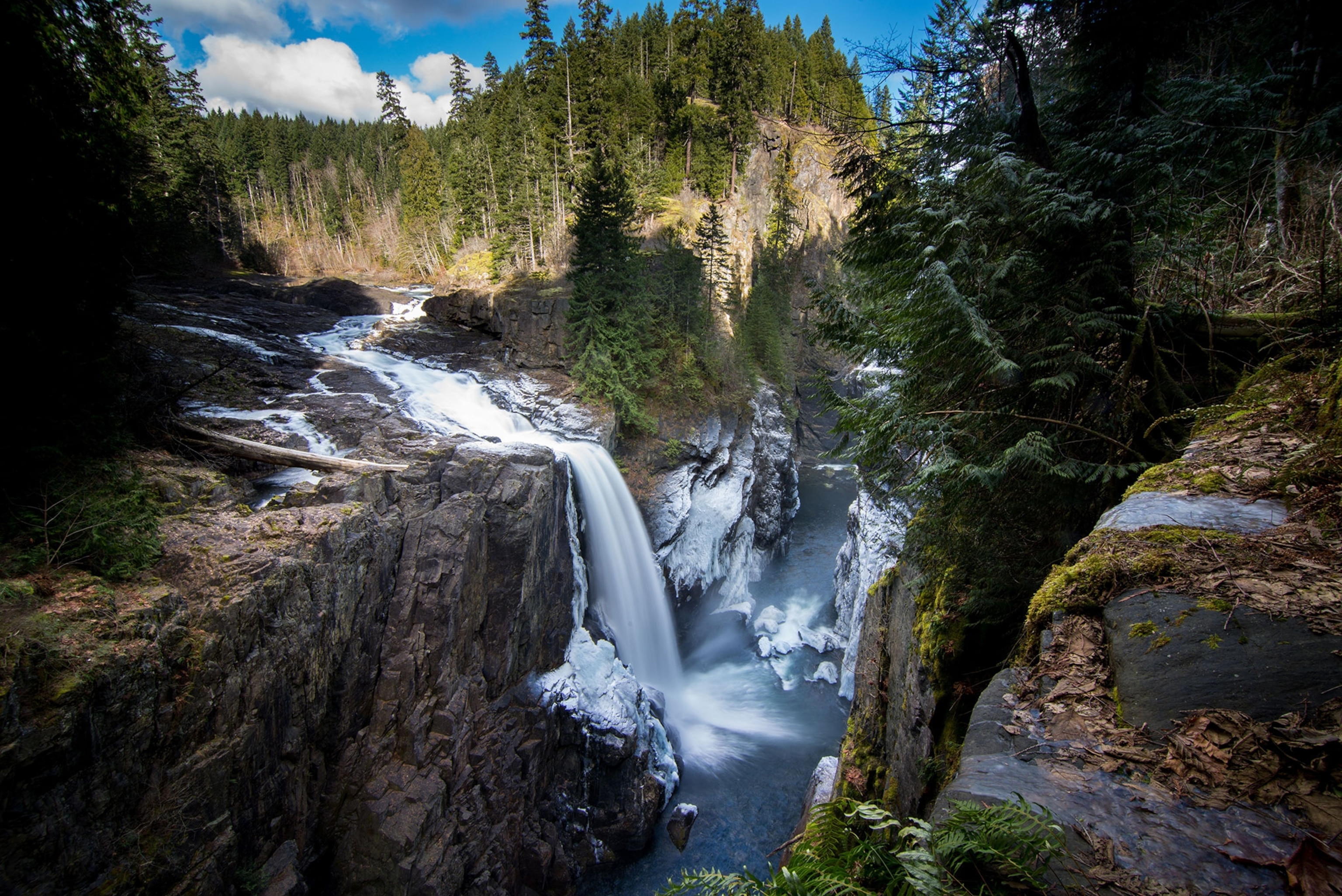 a waterfall
