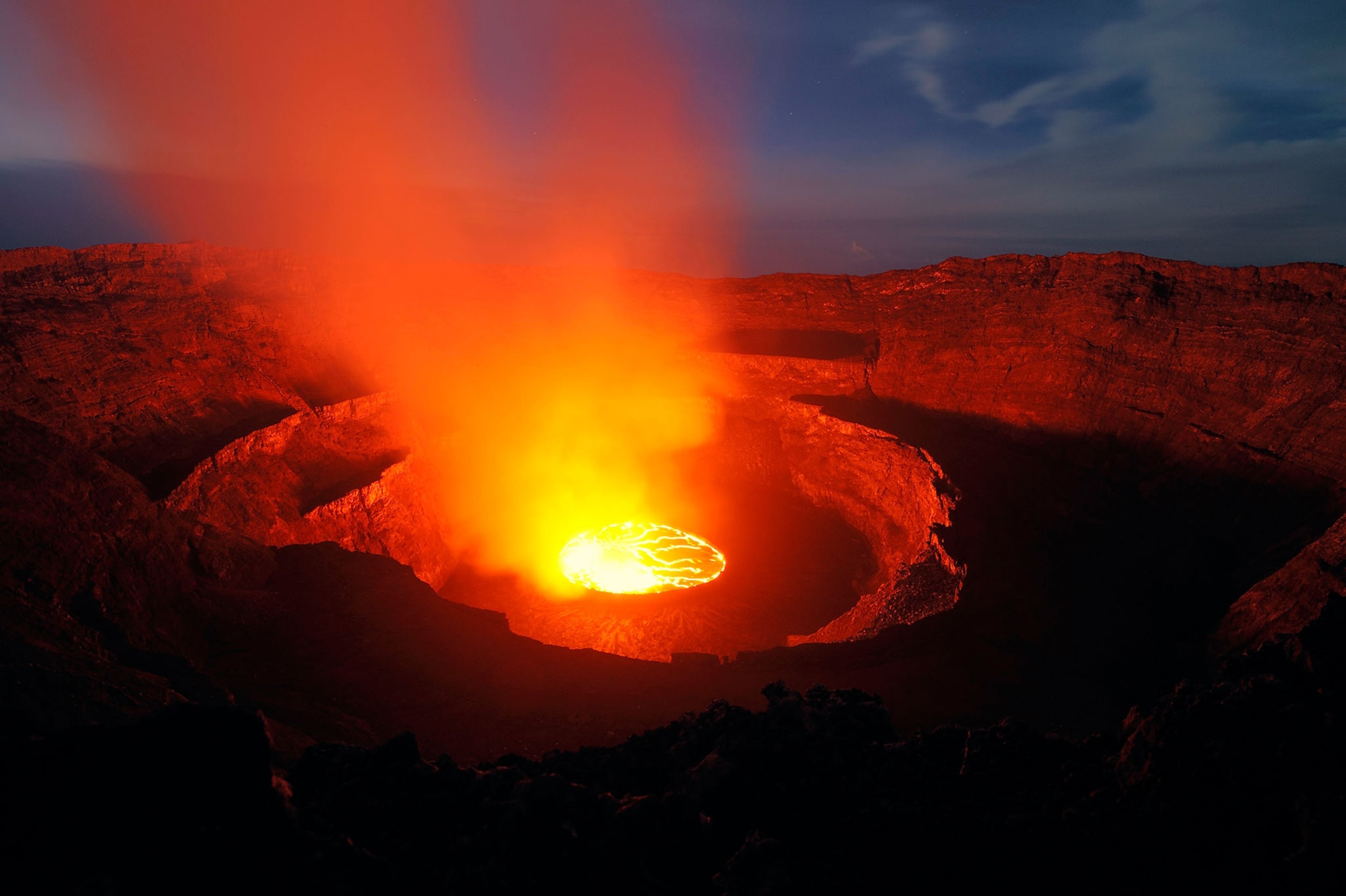 a volcano