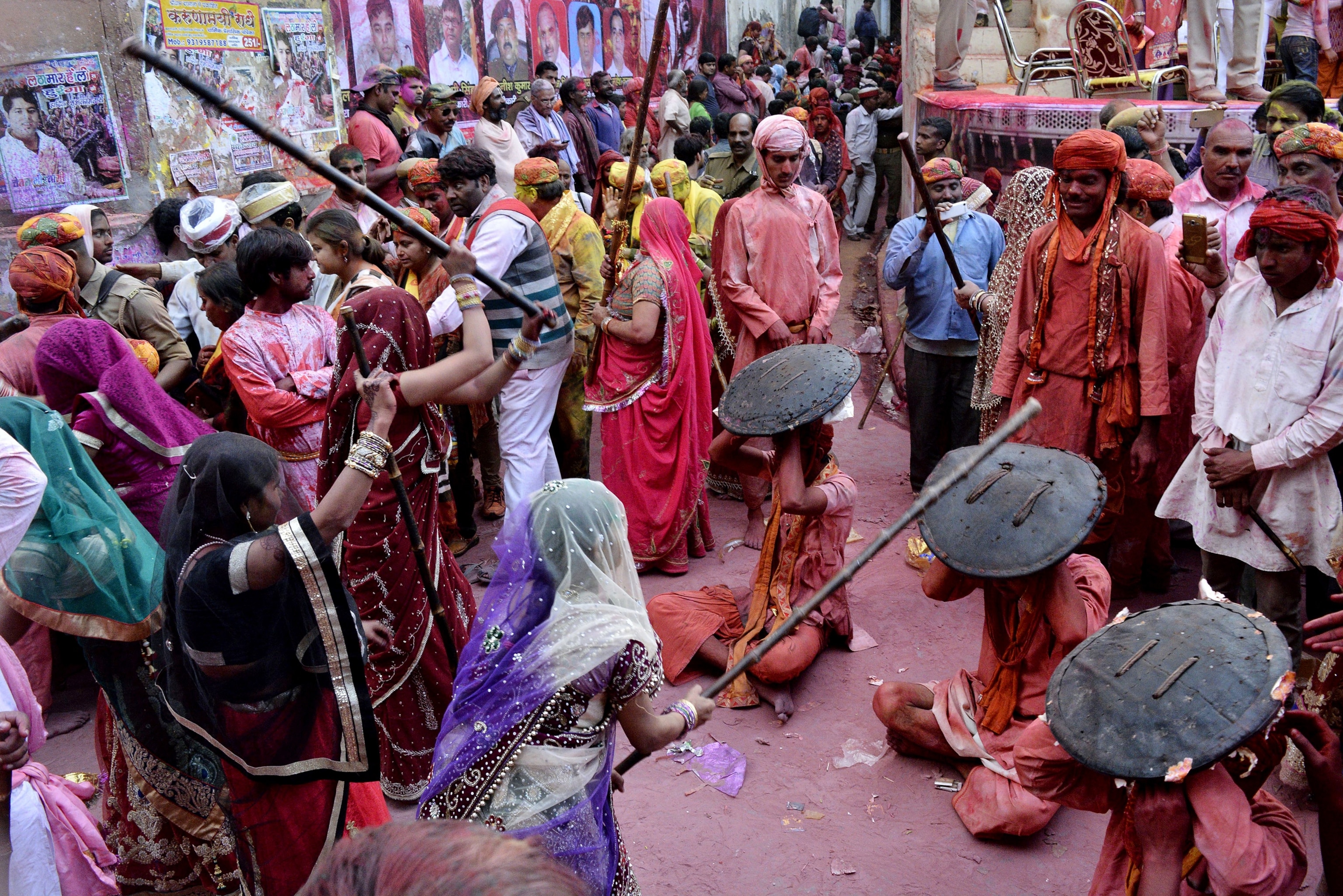 Holi festival celebrations in Uttar Pradesh, India