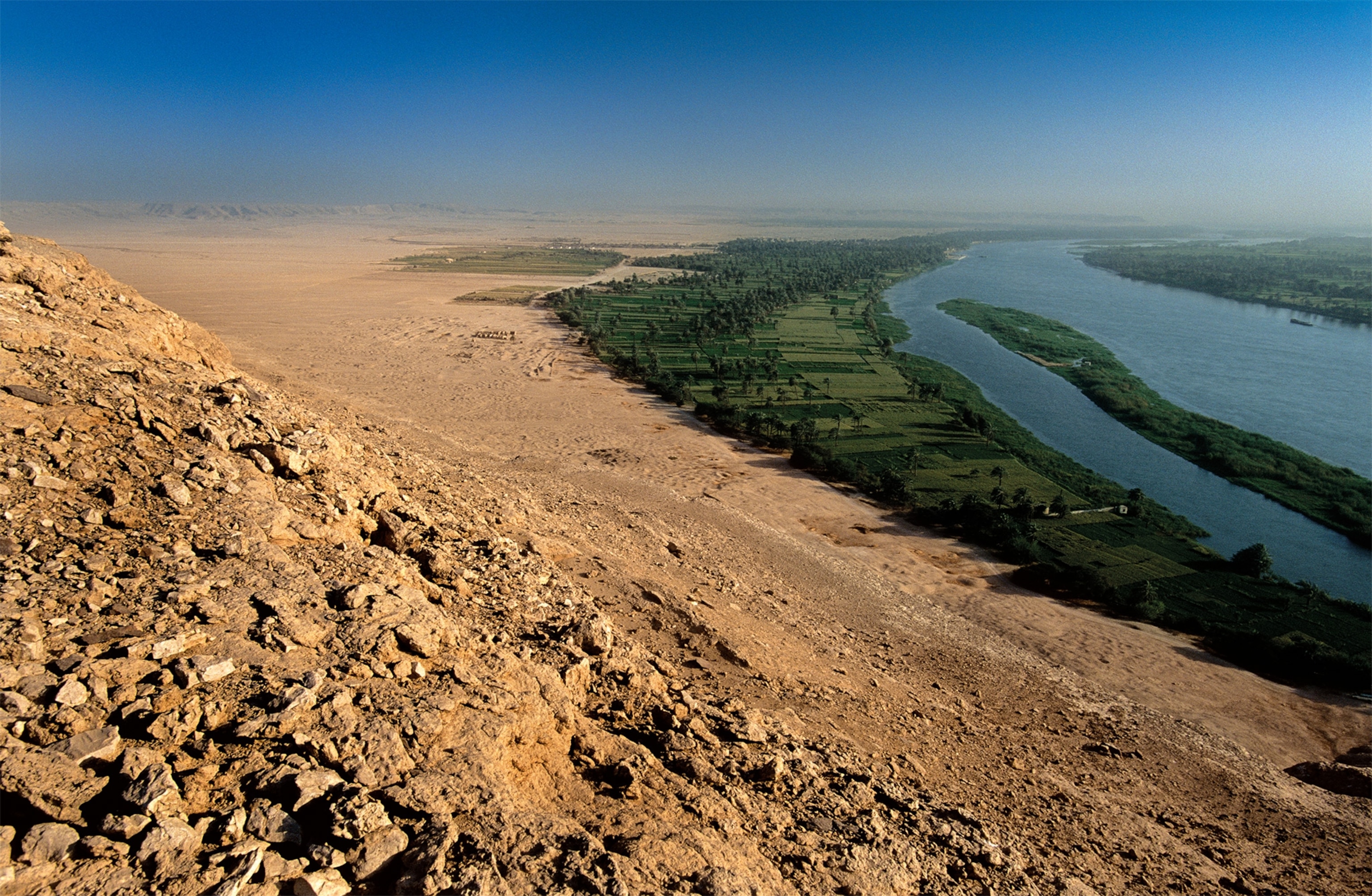 Dedicated to the solar god Aten, the ruins of Akhenaten and Nefertiti’s capital city, known today as Amarna, sit on the eastern bank of the Nile. The Egyptian capital returned south to Thebes (modern Luxor) after his death.