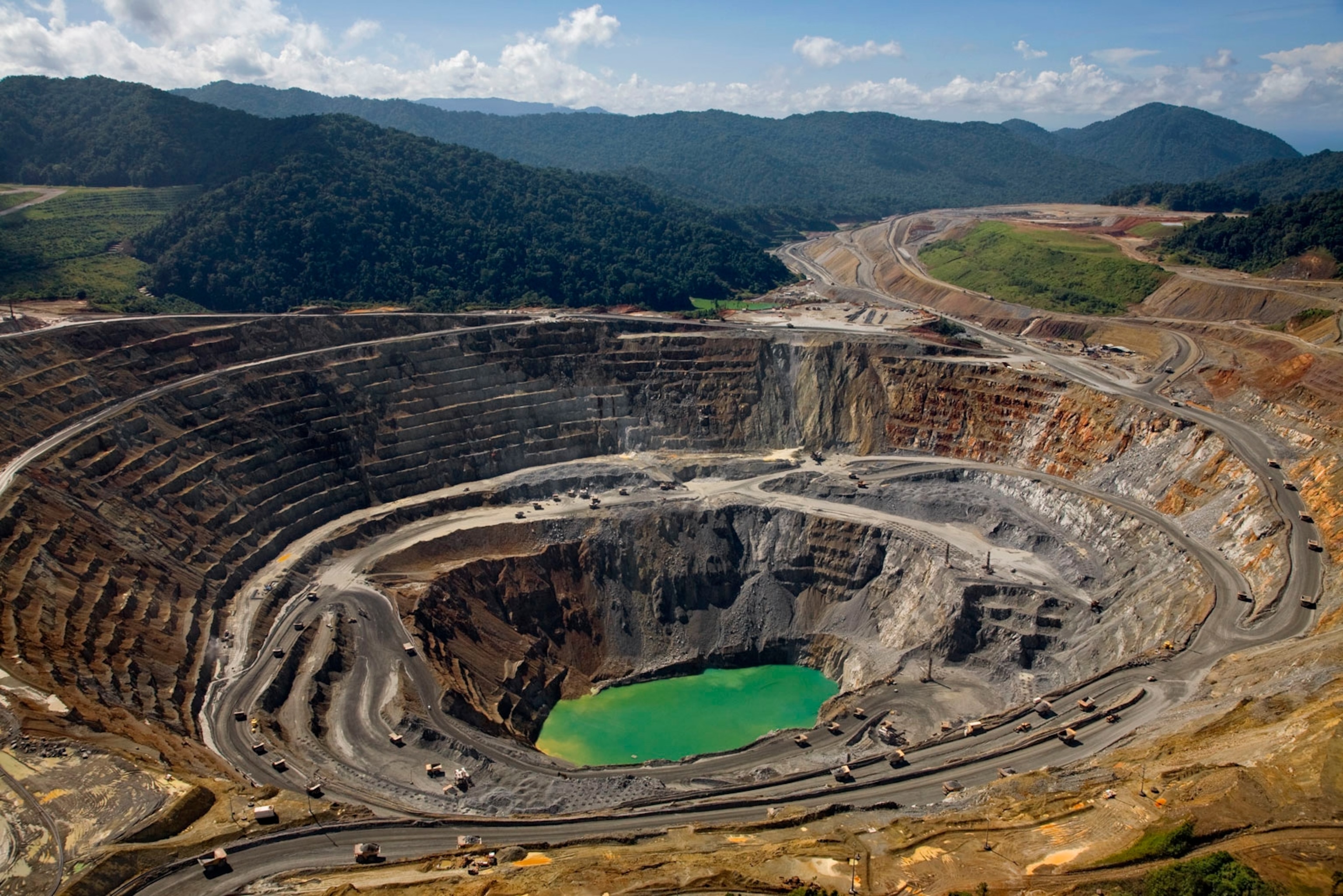 the mile-wide Batu Hijau copper and gold mine on Sumbawa
