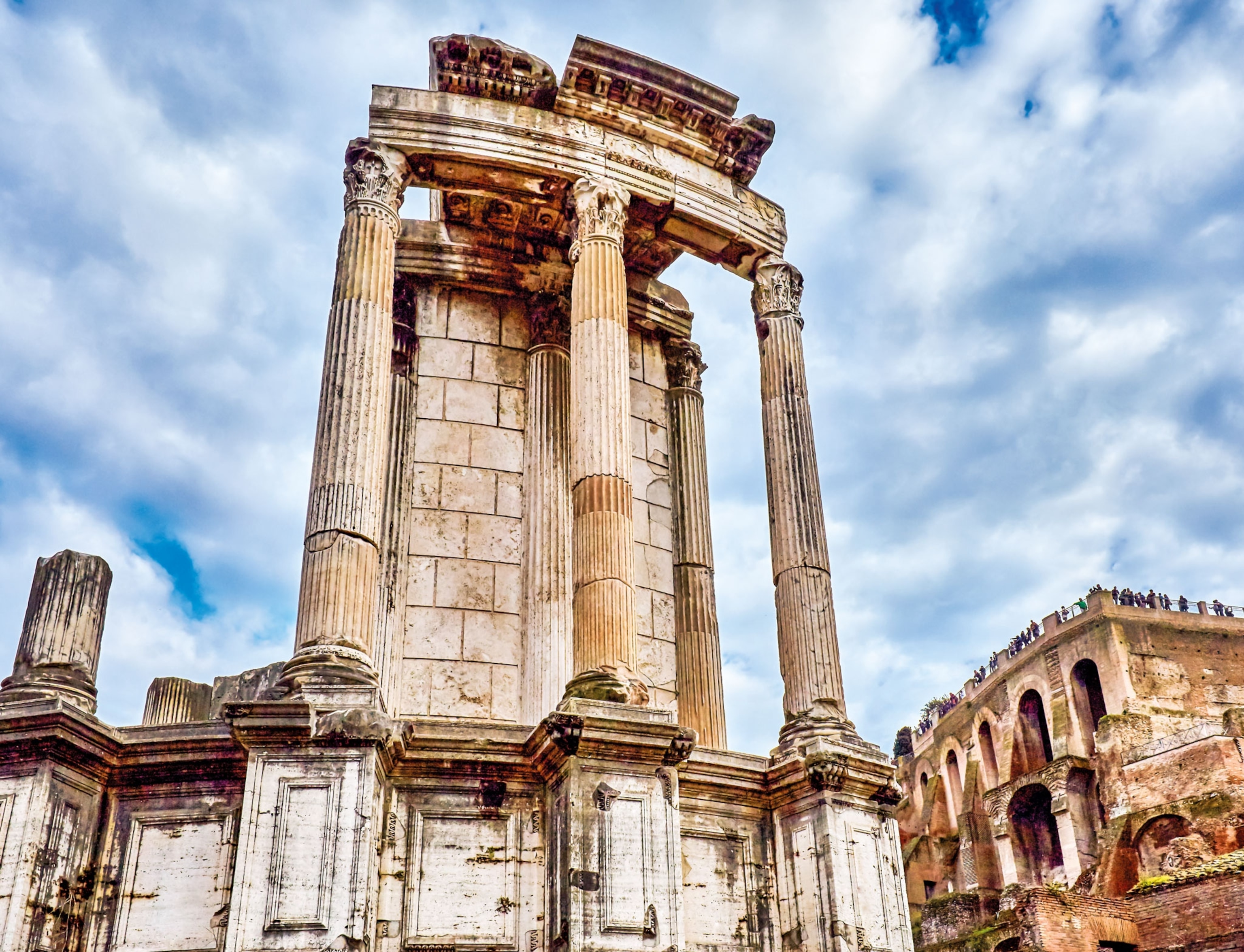 the remains of the Temple of Vesta