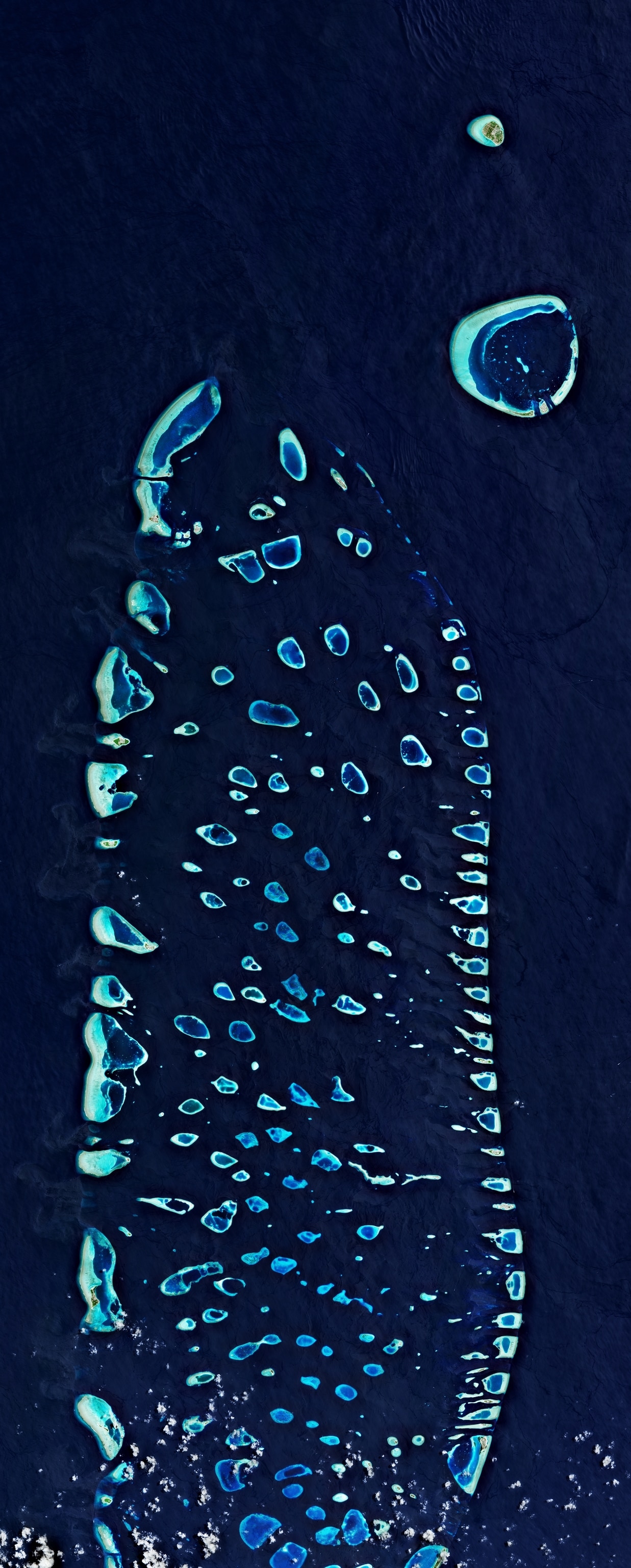 the maldives from space