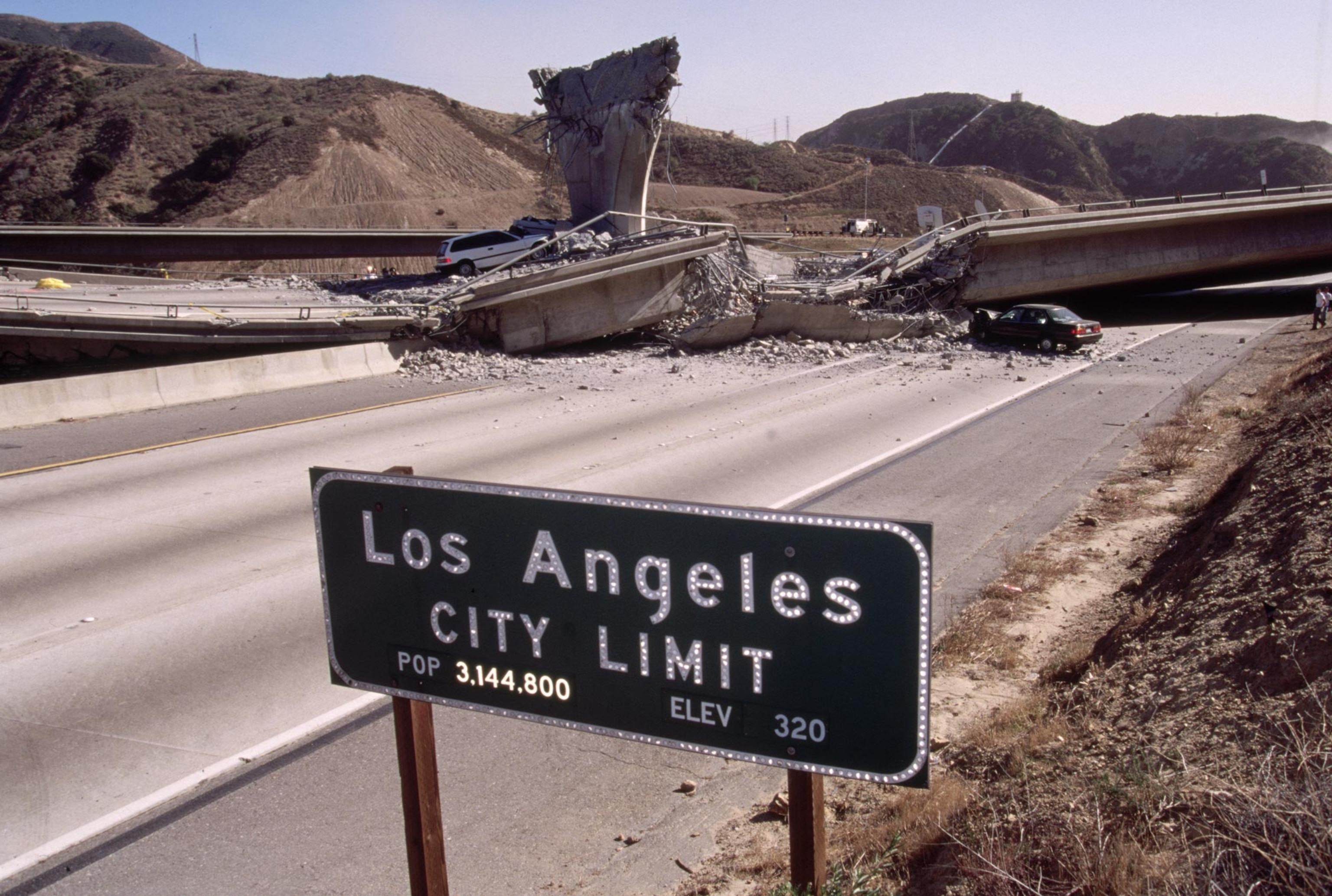 upturned highway