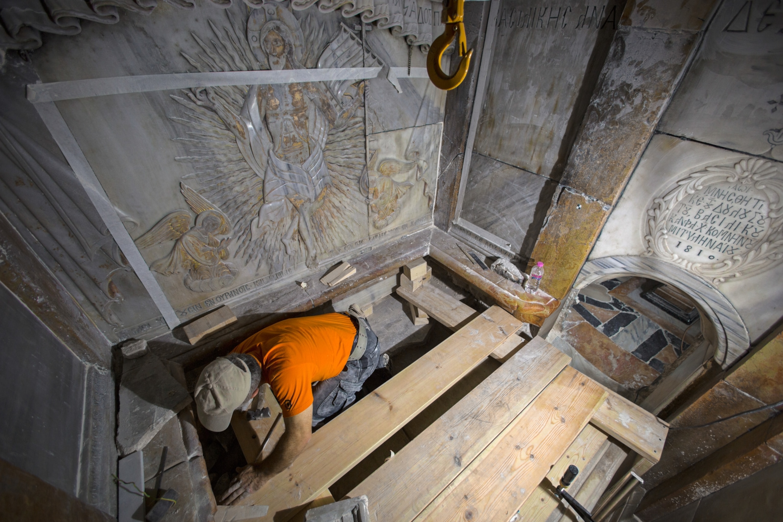 Jesus' tomb in the Church of the Holy Sepulchre in Jerusalem
