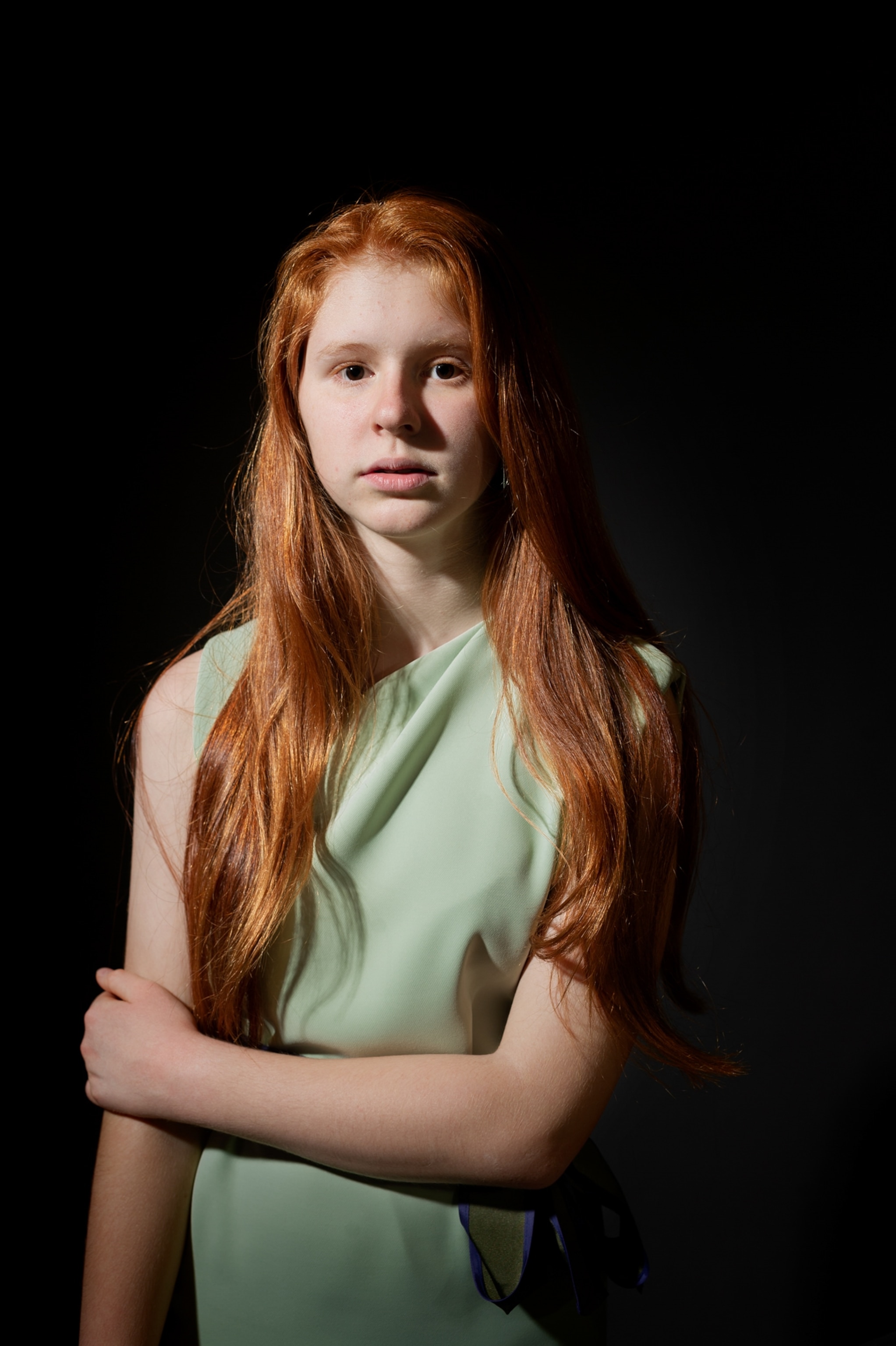 a science fair participant posing