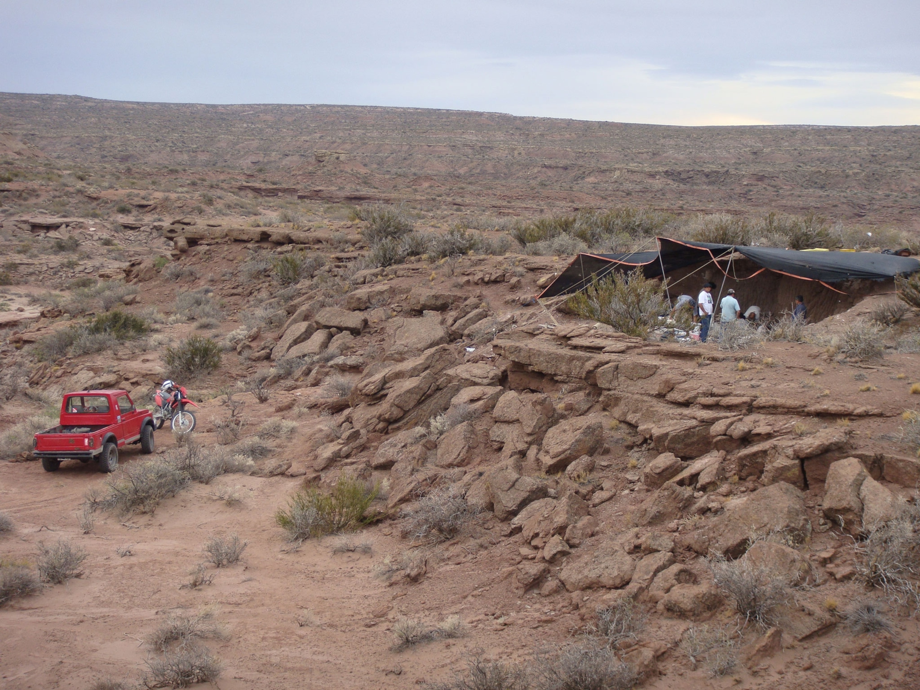Picture of a worksite on a hill