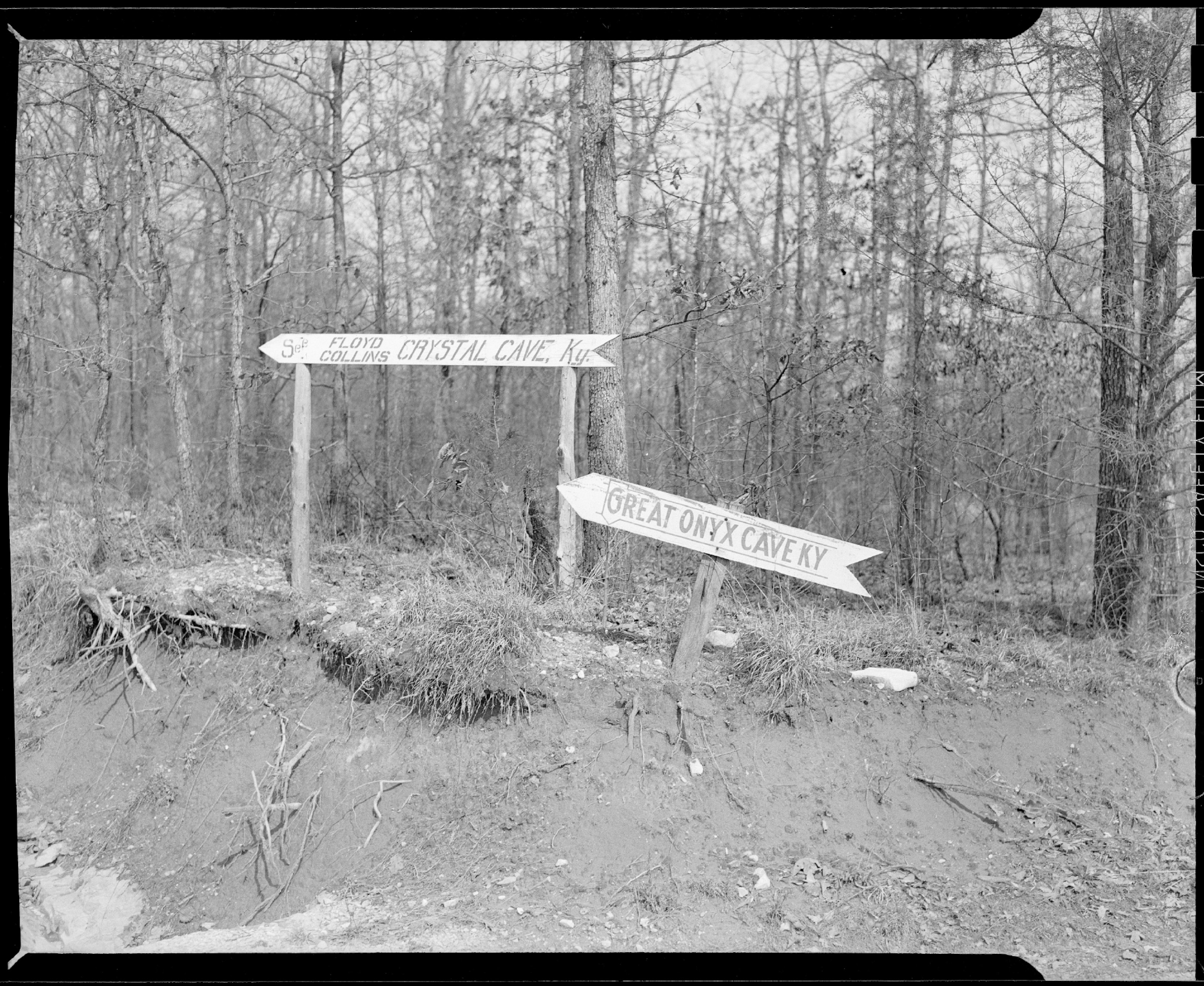 road signs in black and white