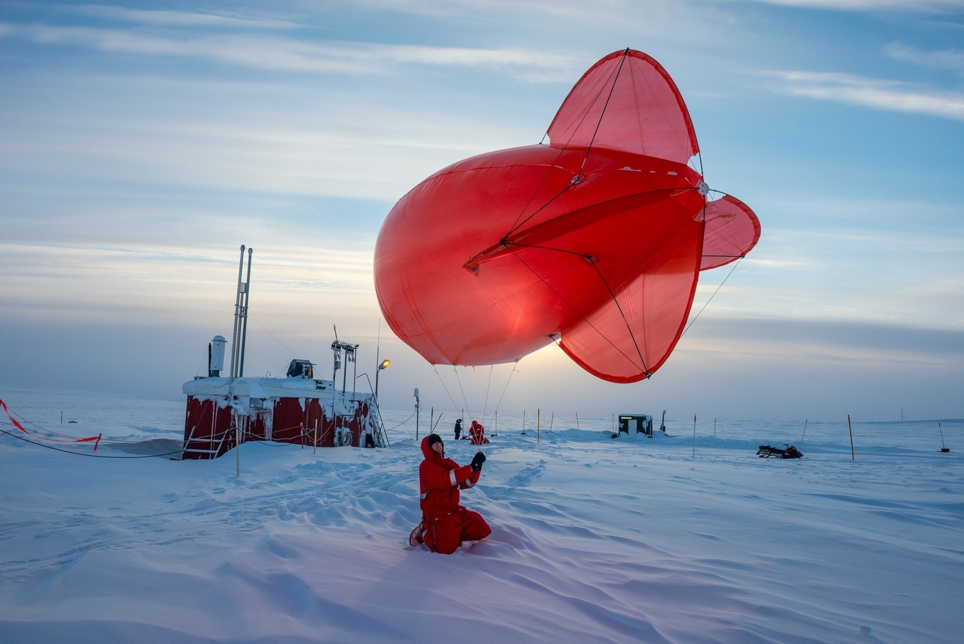 a helium filled research balloon