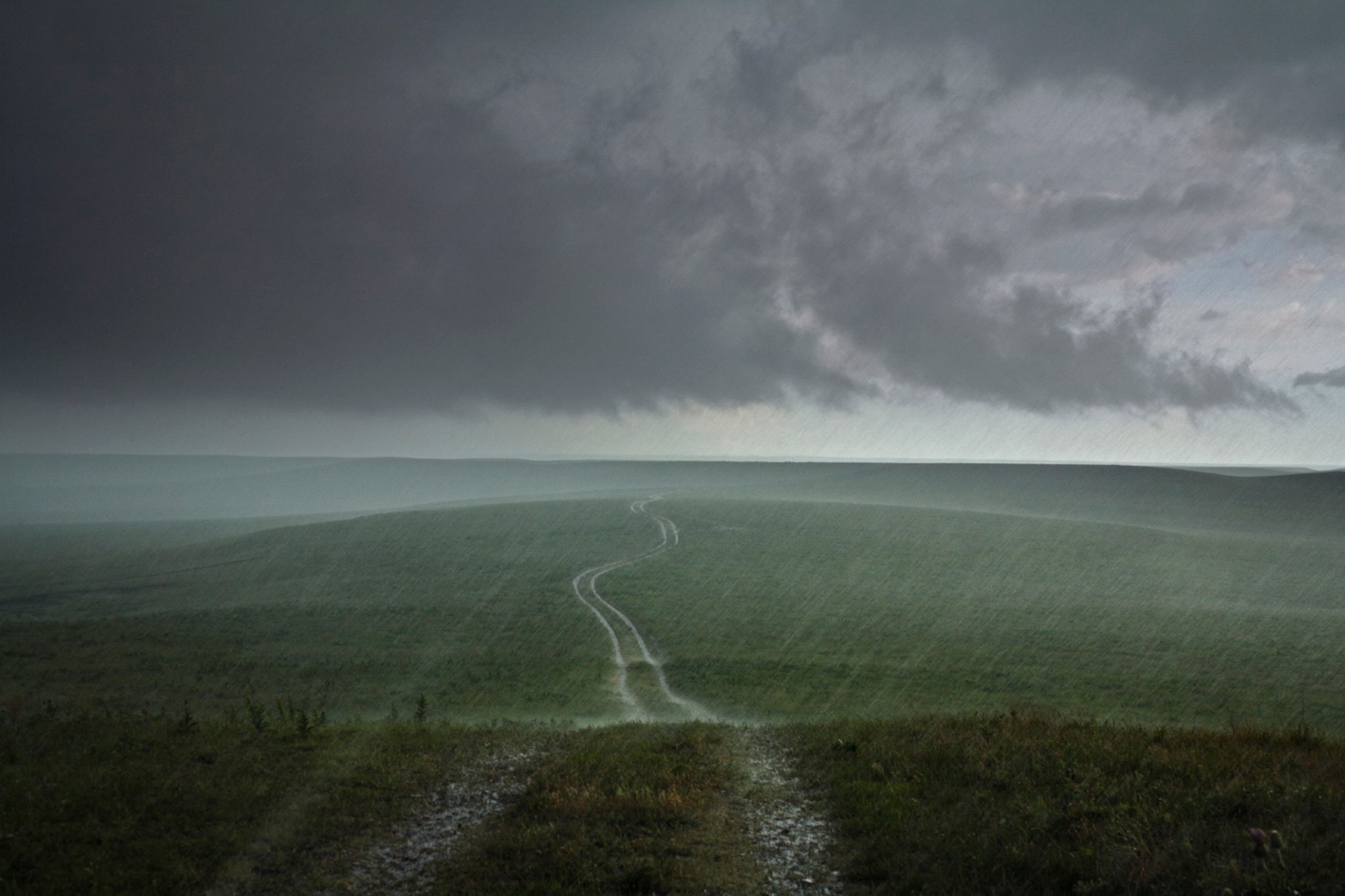 afternoon thunderstorm coming through the Flint Hills