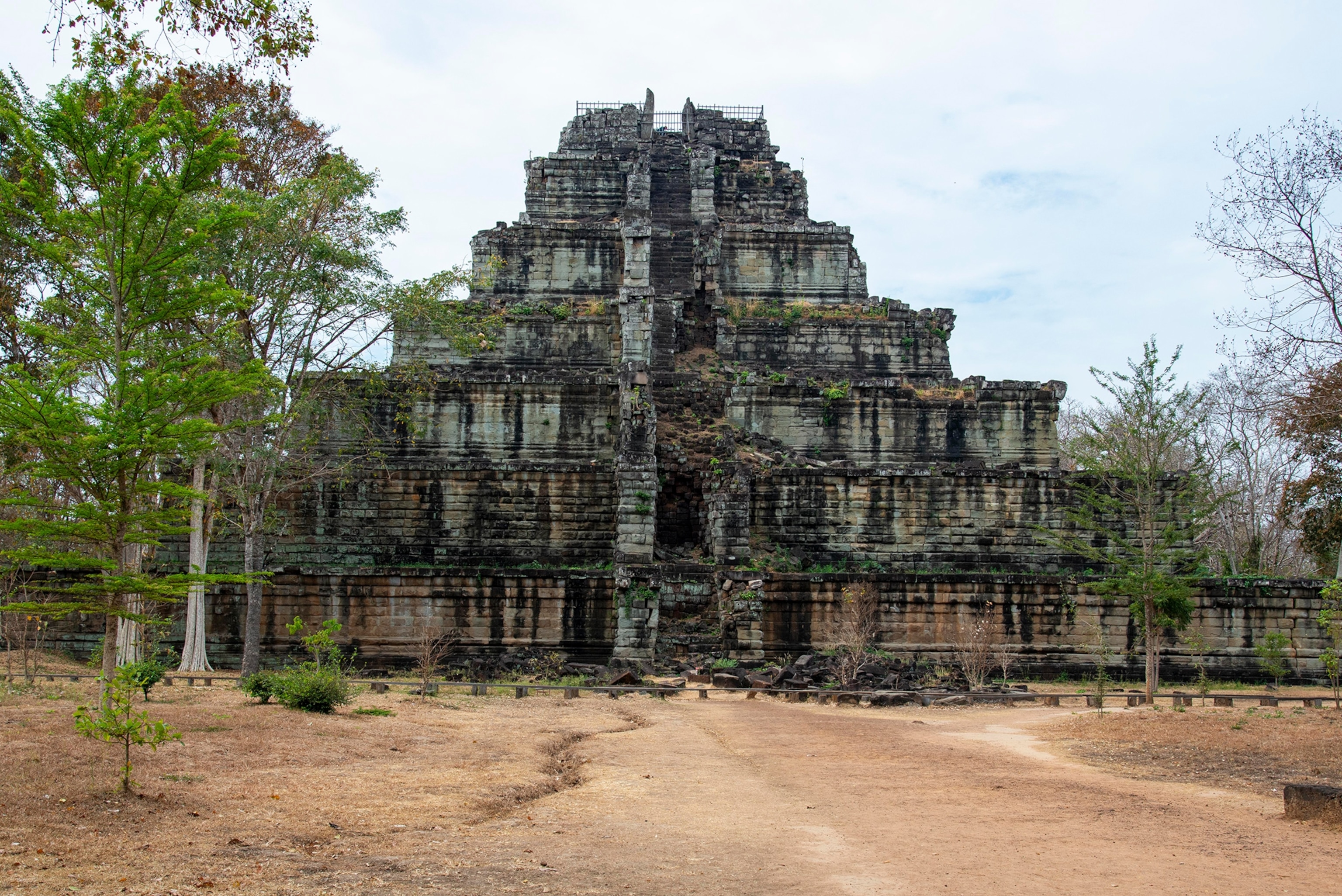 The seven-tiered, 35-meter pyramid, Prasat Prang at the Koh Ker in Cambodia.