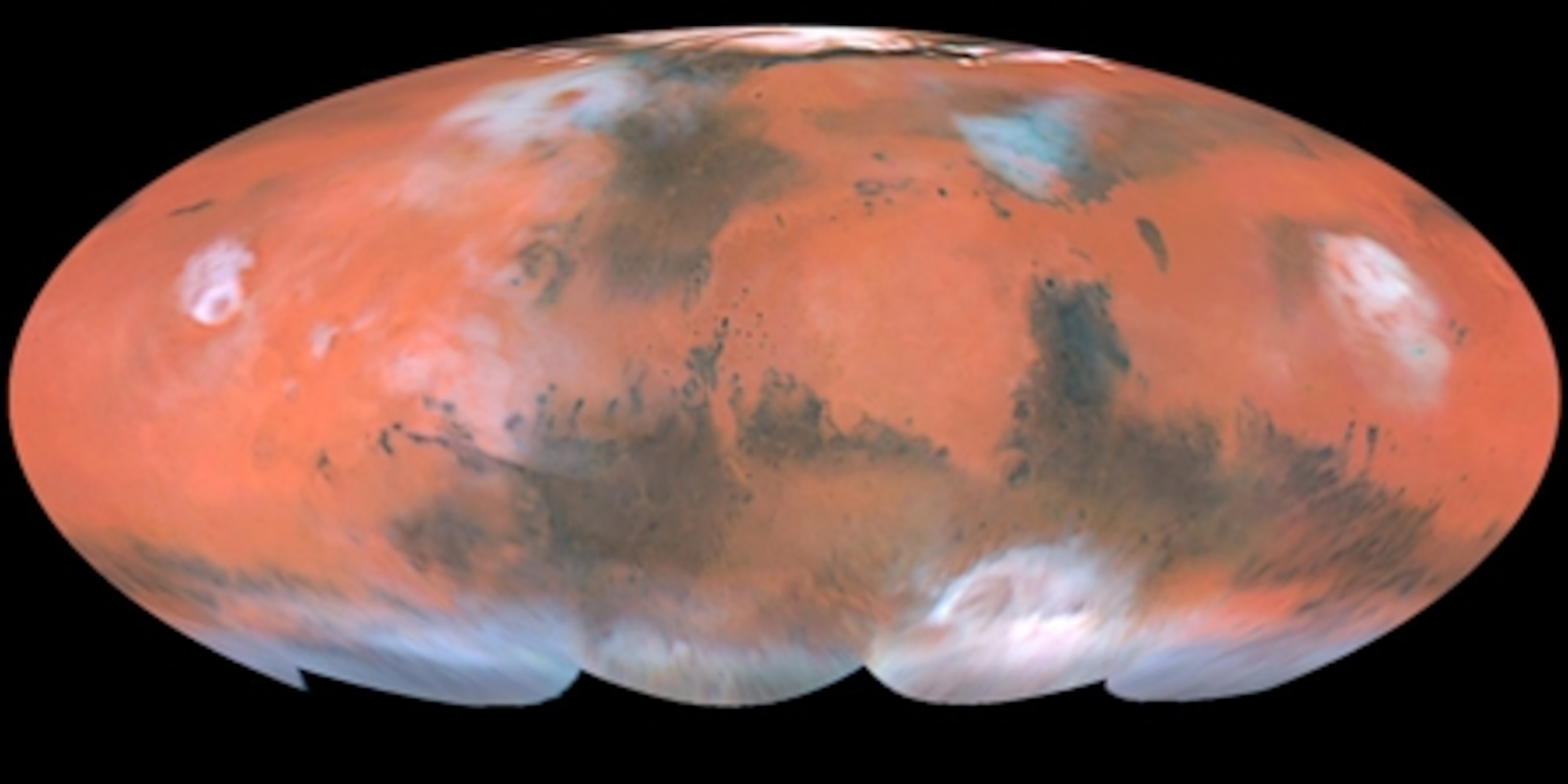 a composite image of Mars