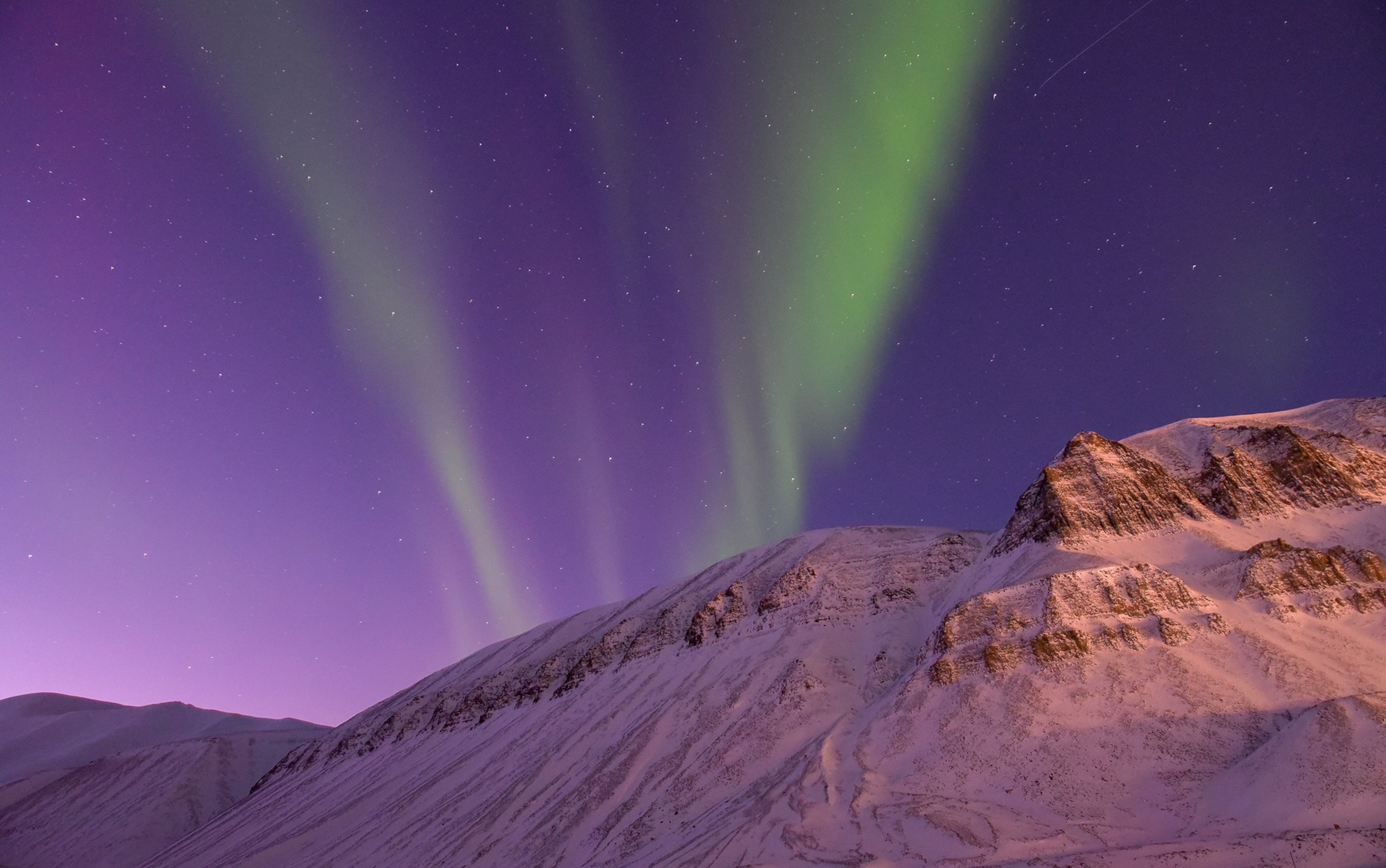 an aurora near Longyearbyen, Svalbard, Norway