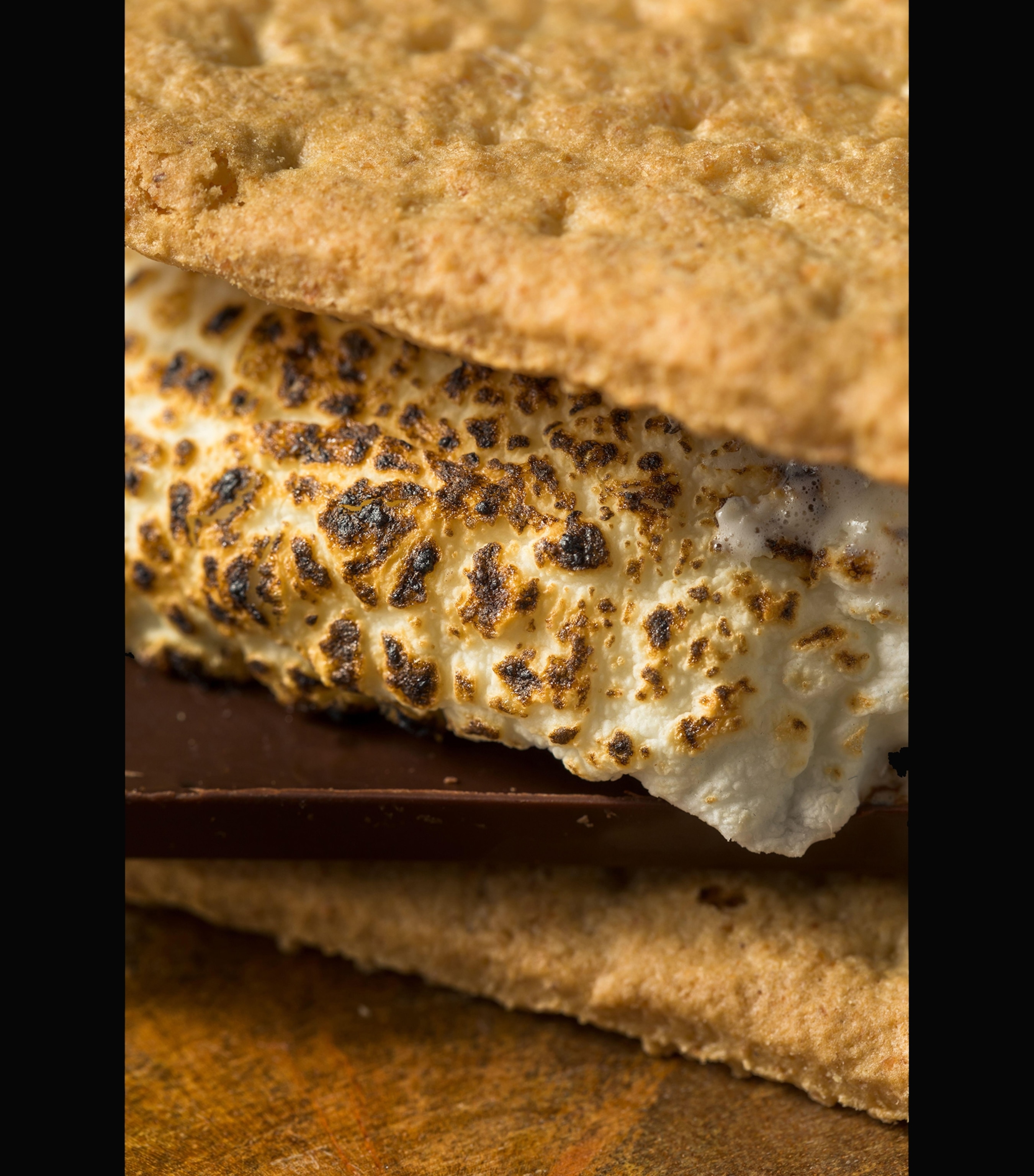Homemade Gooey Marshmallow Smore with Chocolate and Cookie