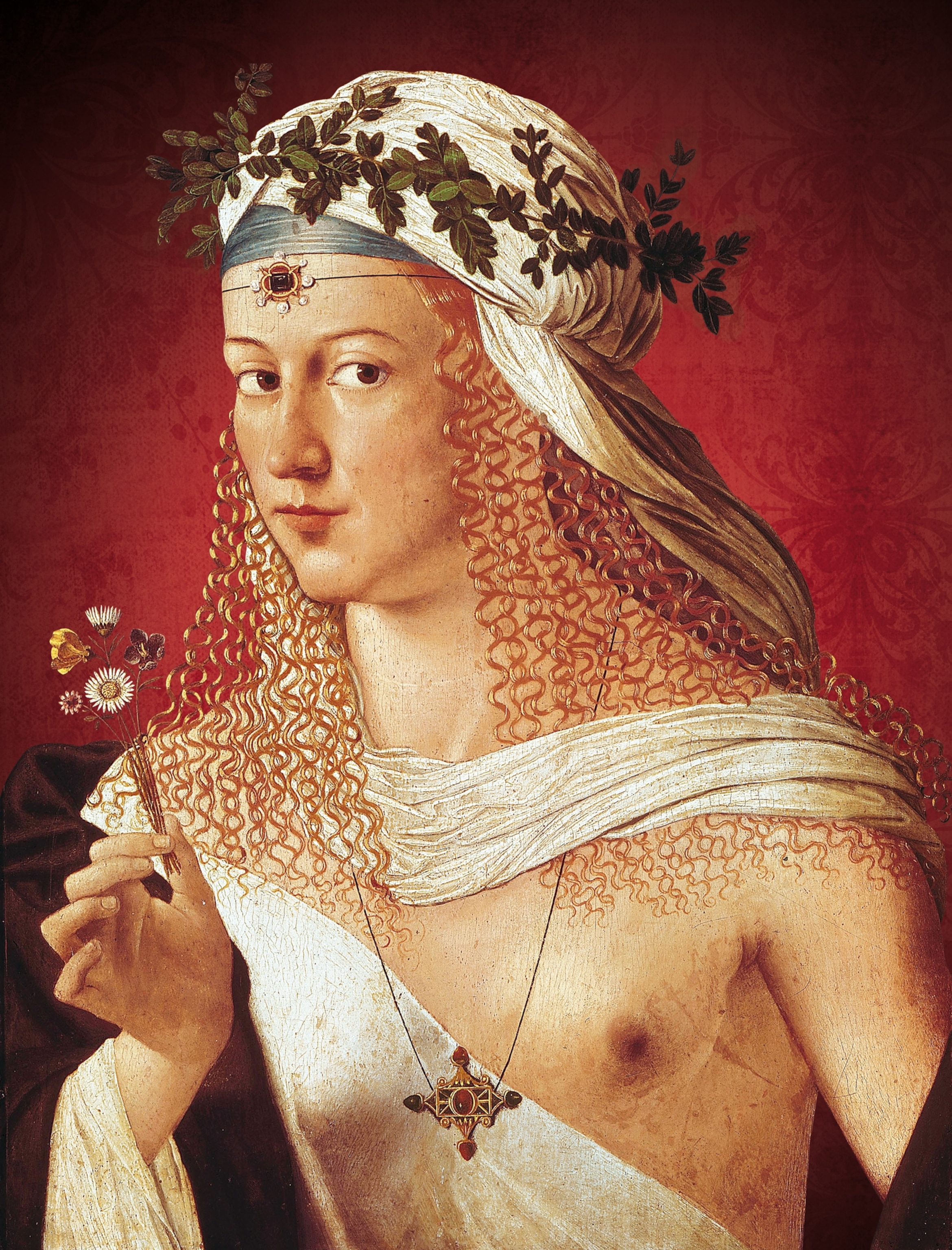 a portrait by Bartolomeo Veneto, believed to be of Lucrezia Borgia