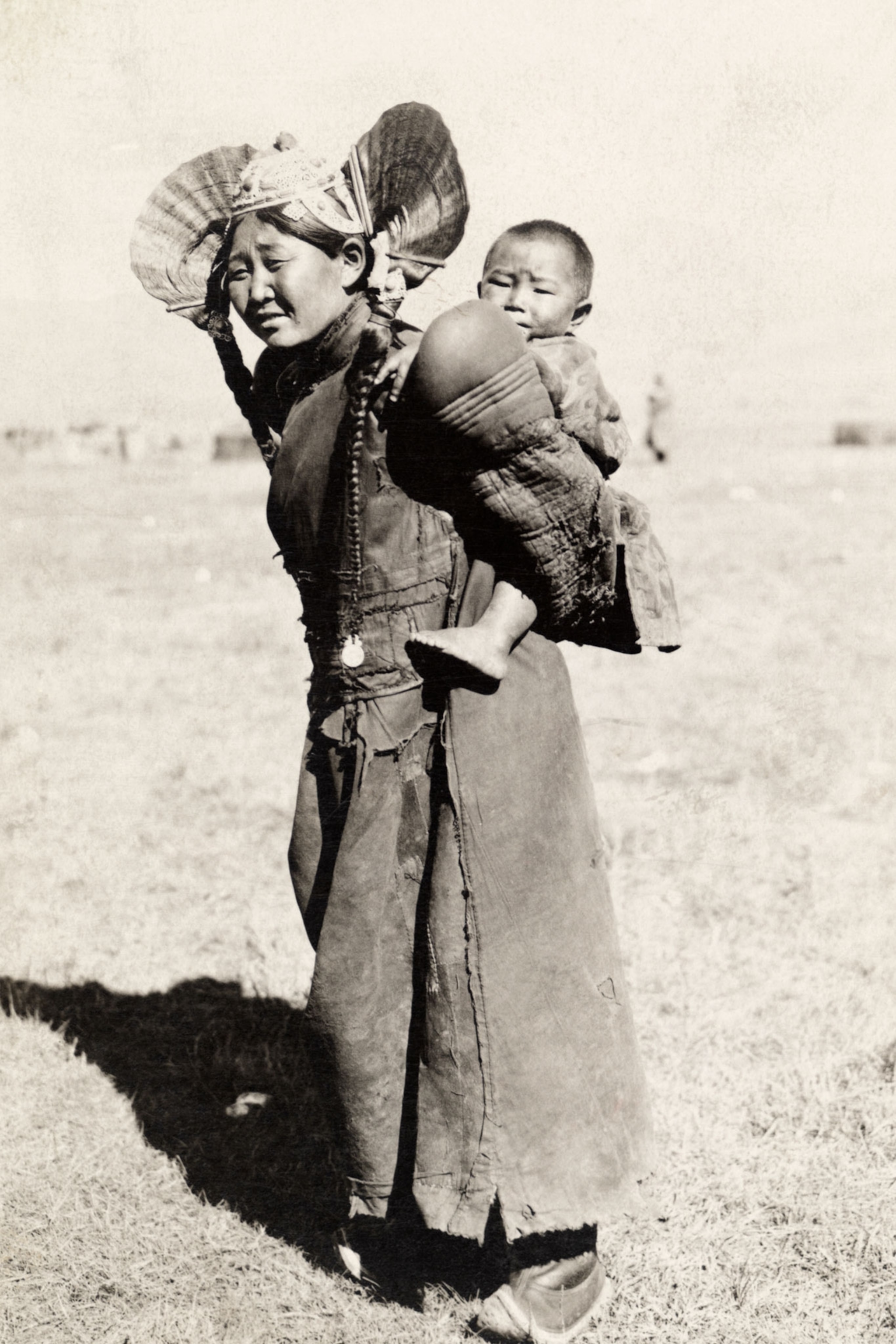 a mother and her child in Mongolia