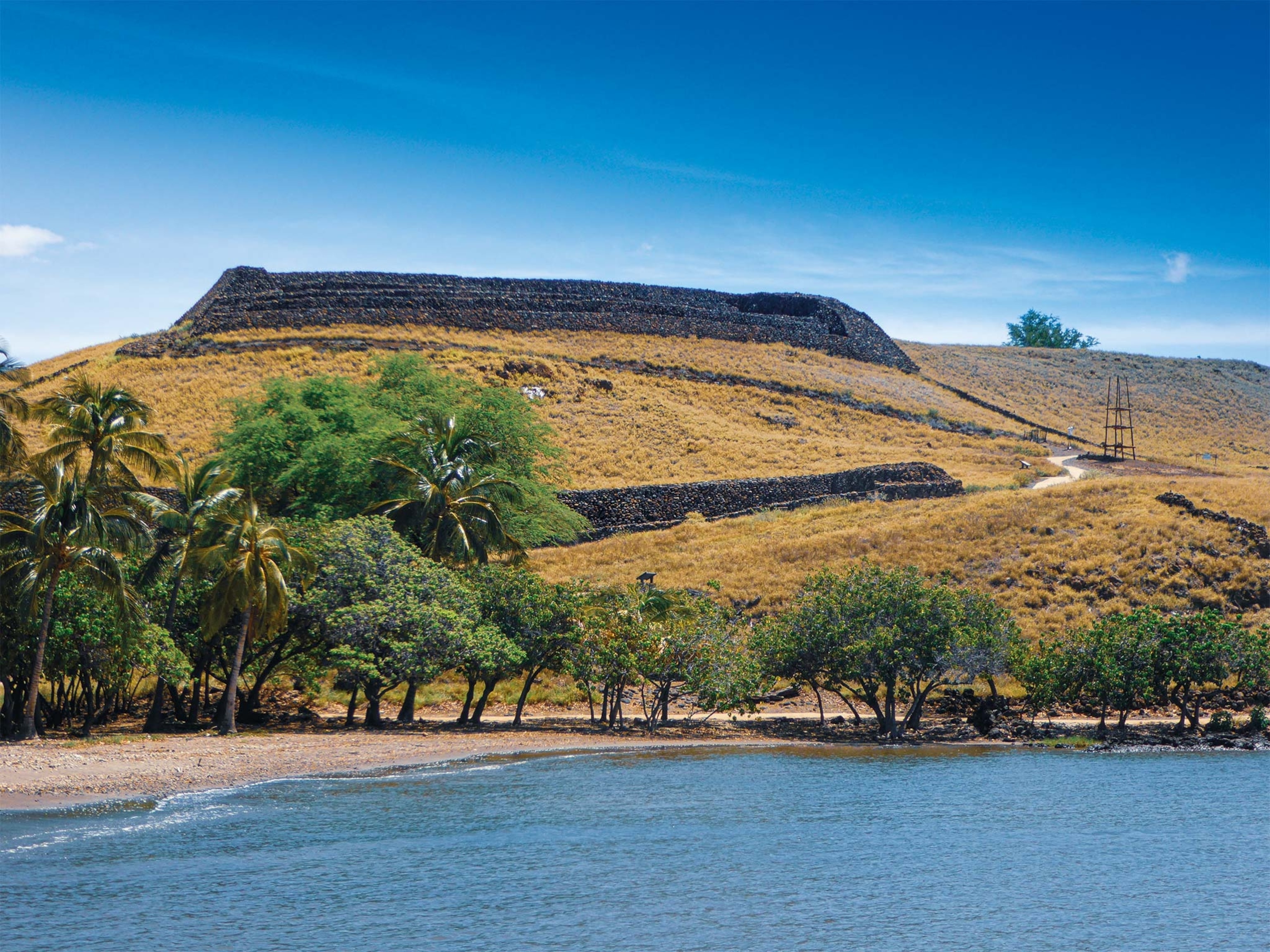 A view of the Pu‘ukoholā Heiau (Temple on the Hill of the Whale) National Historic Site
