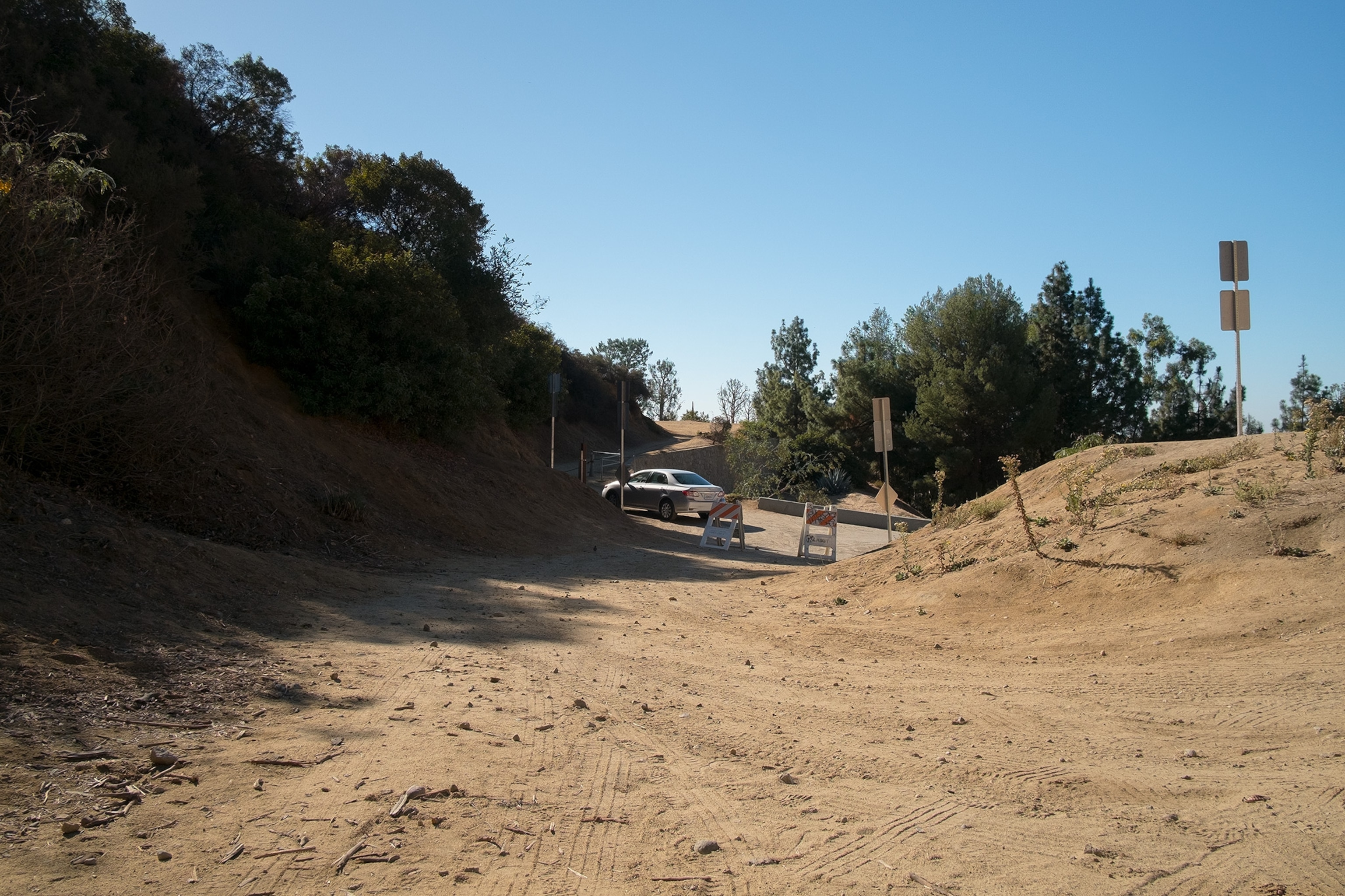 the other side of the Hollywood Sign in Hollywood, California