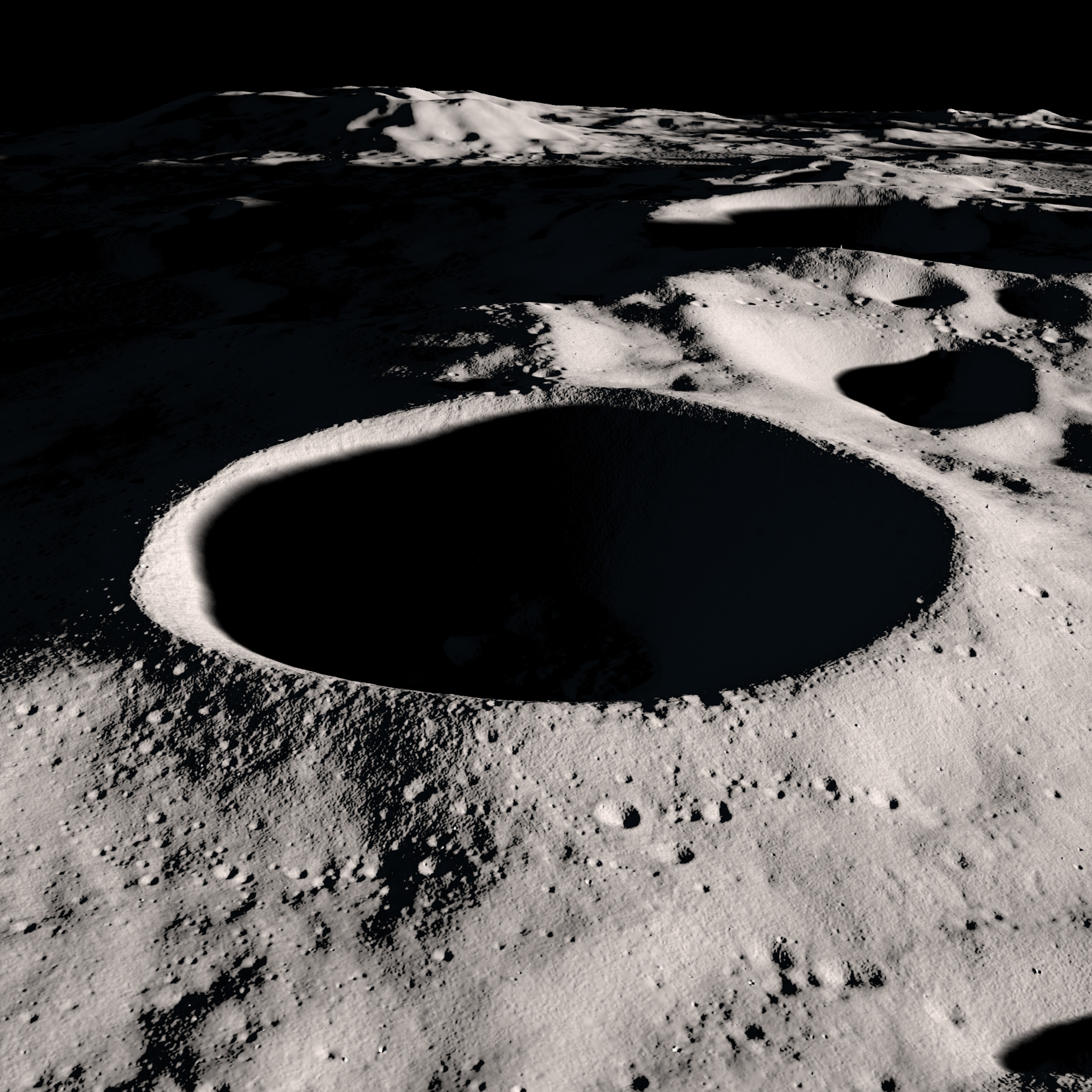 Shackleton Crater on the Moon
