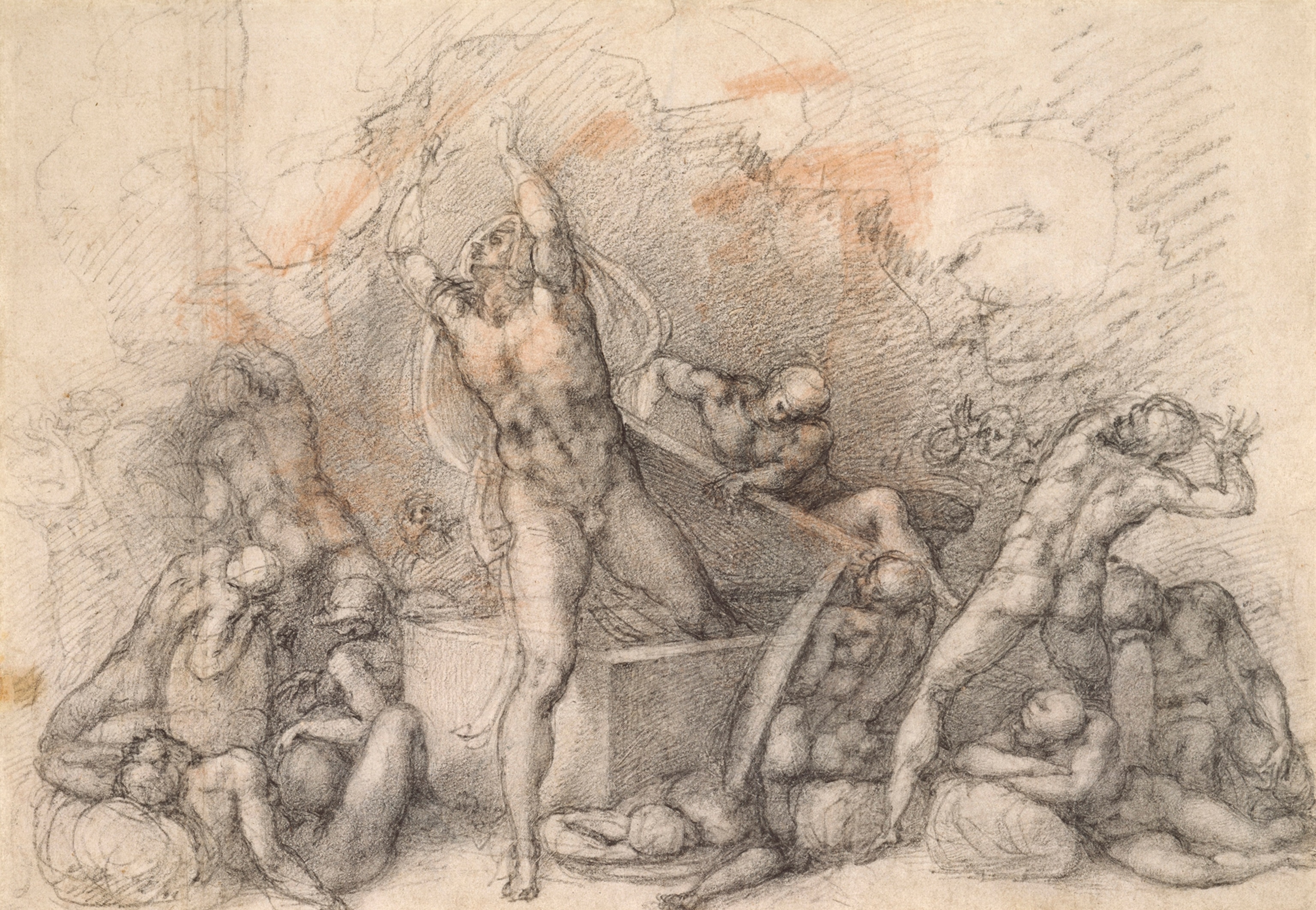 The Resurrection, c.1532 (black & red chalks on paper)