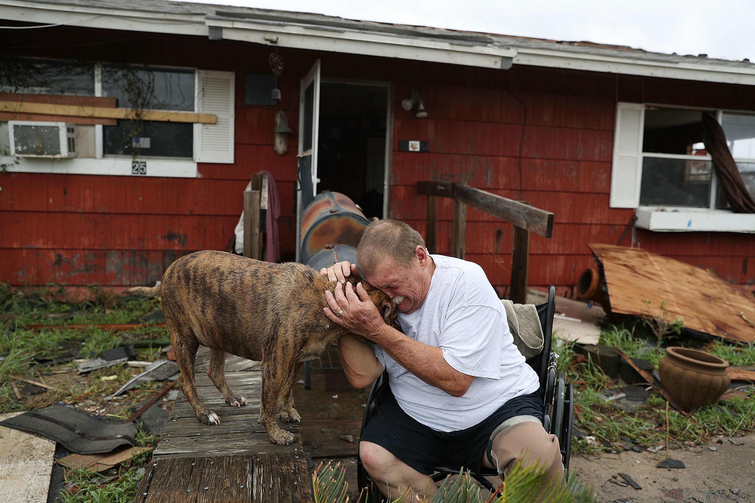 a man and his dog