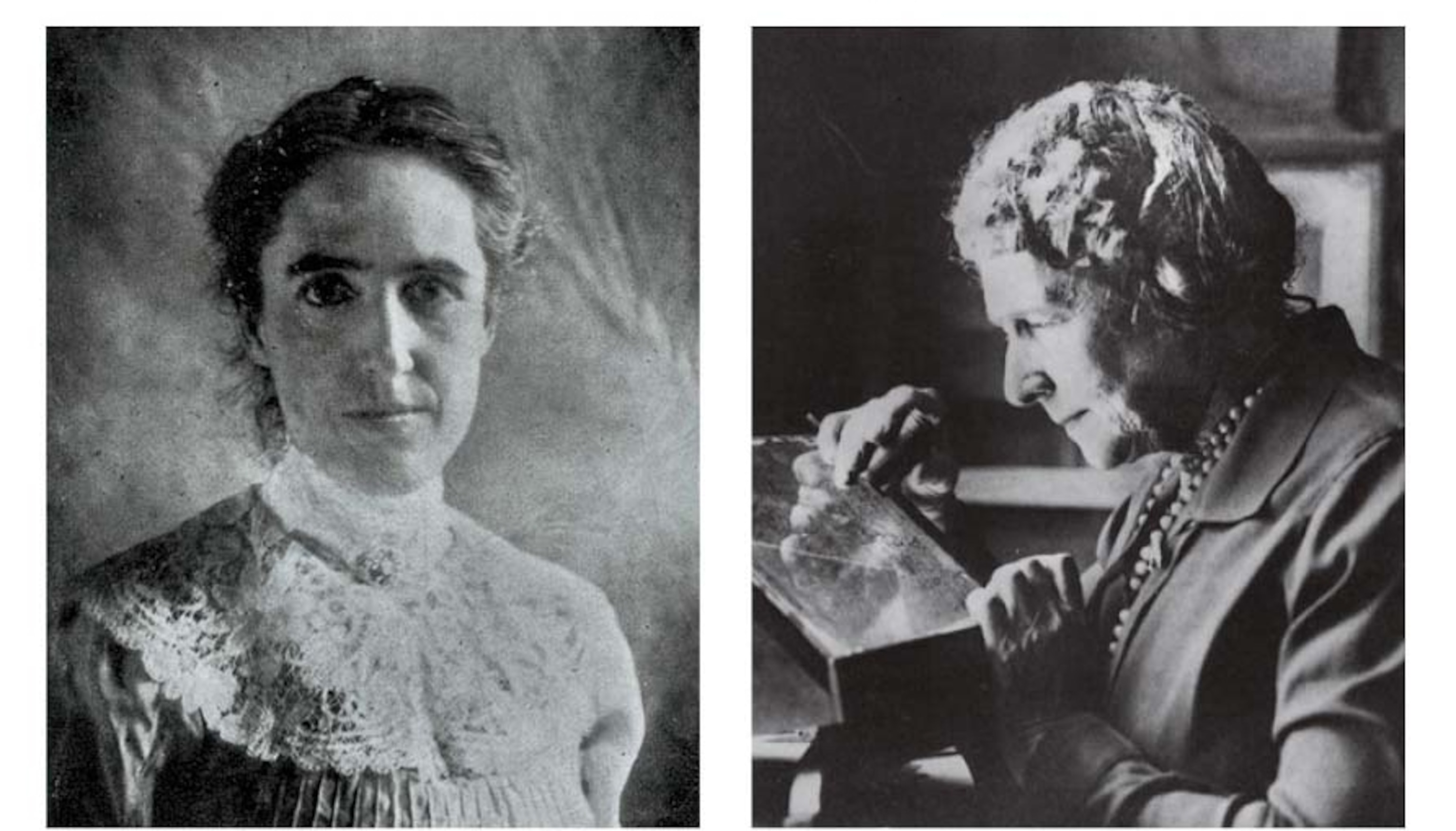 Pictures of B&W portraits of woman.