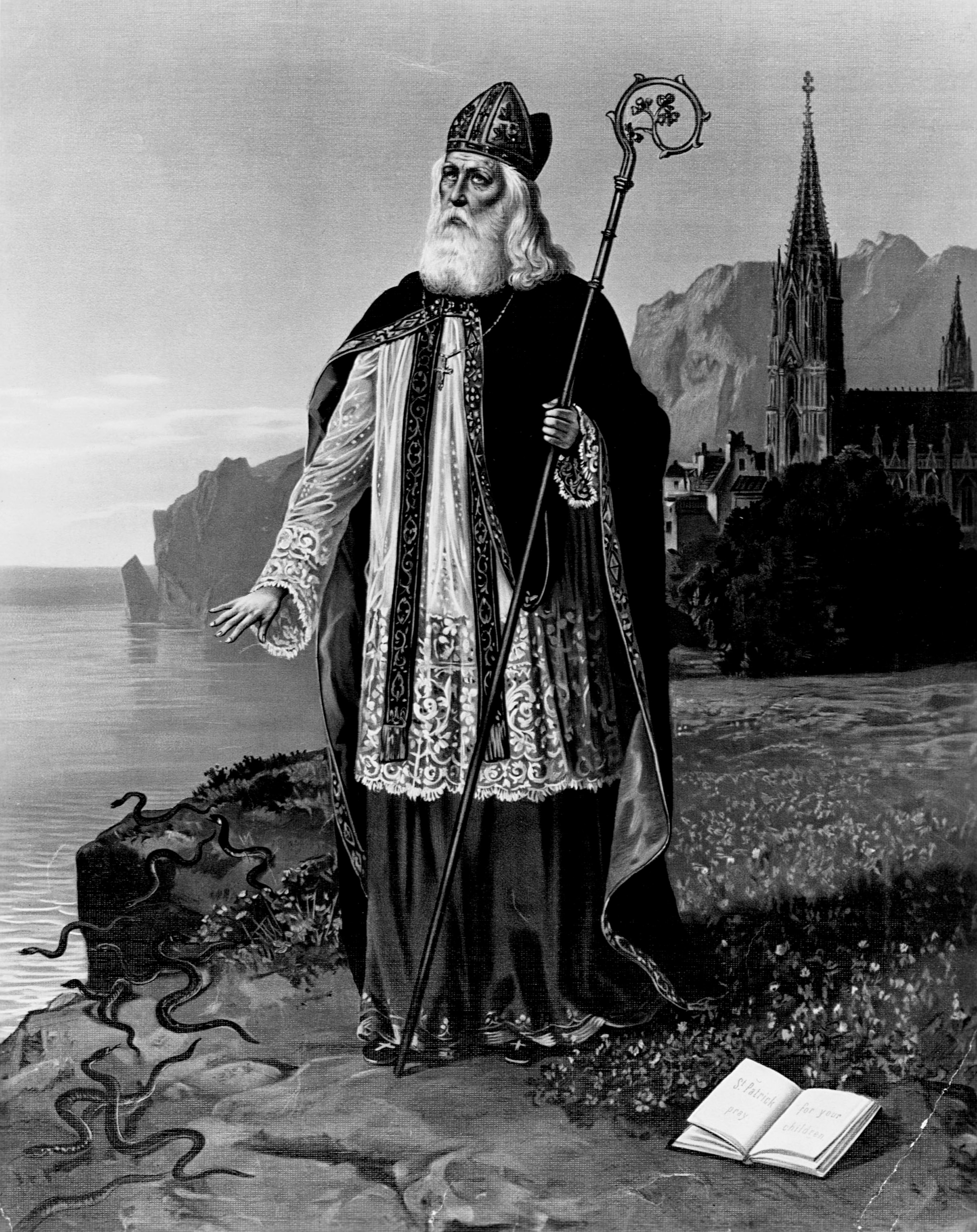 Saint Patrick is the patron saint of Ireland. He founded churches and planted the Catholic faith in west and north Ireland.