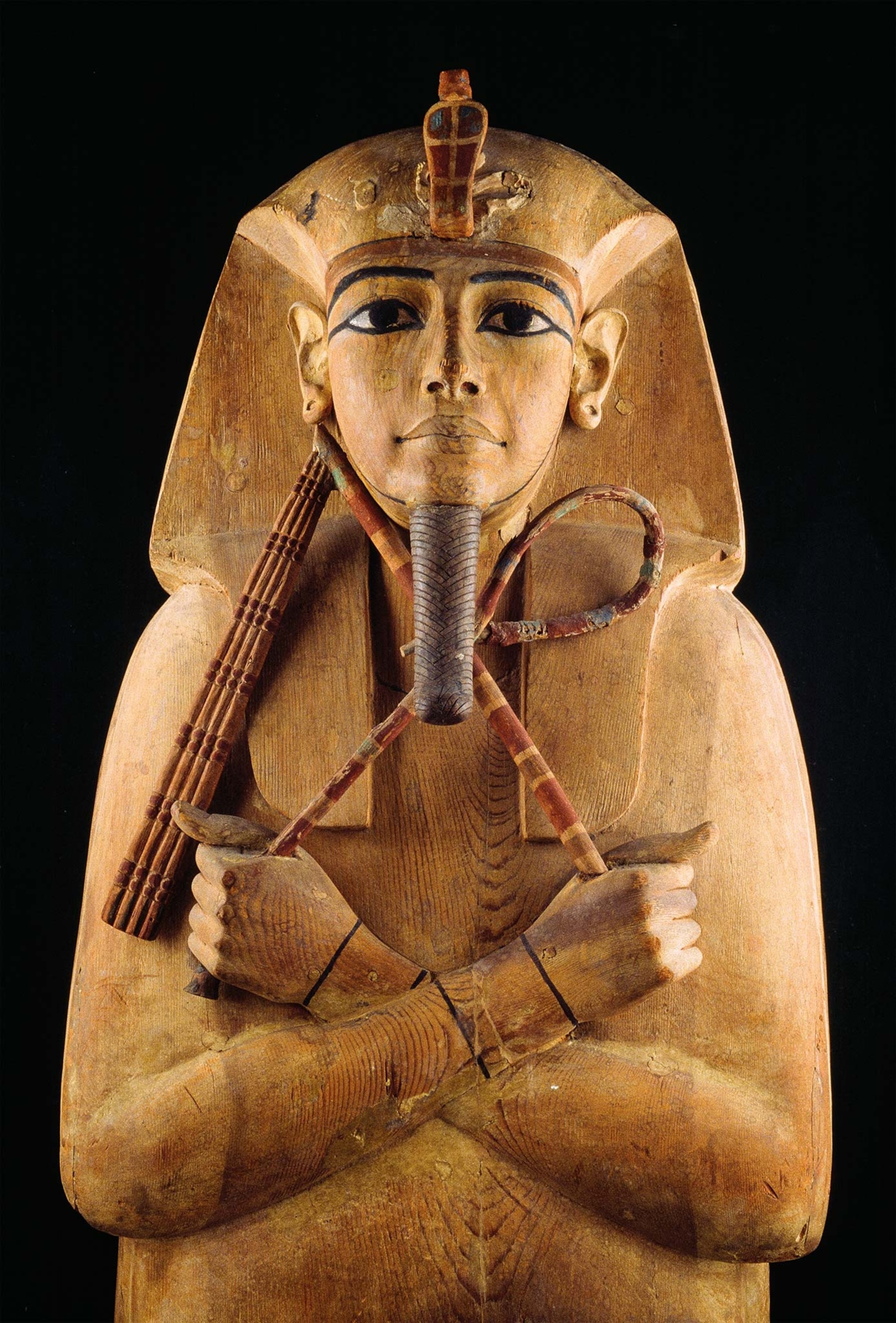 The wooden coffin case of Ramses II