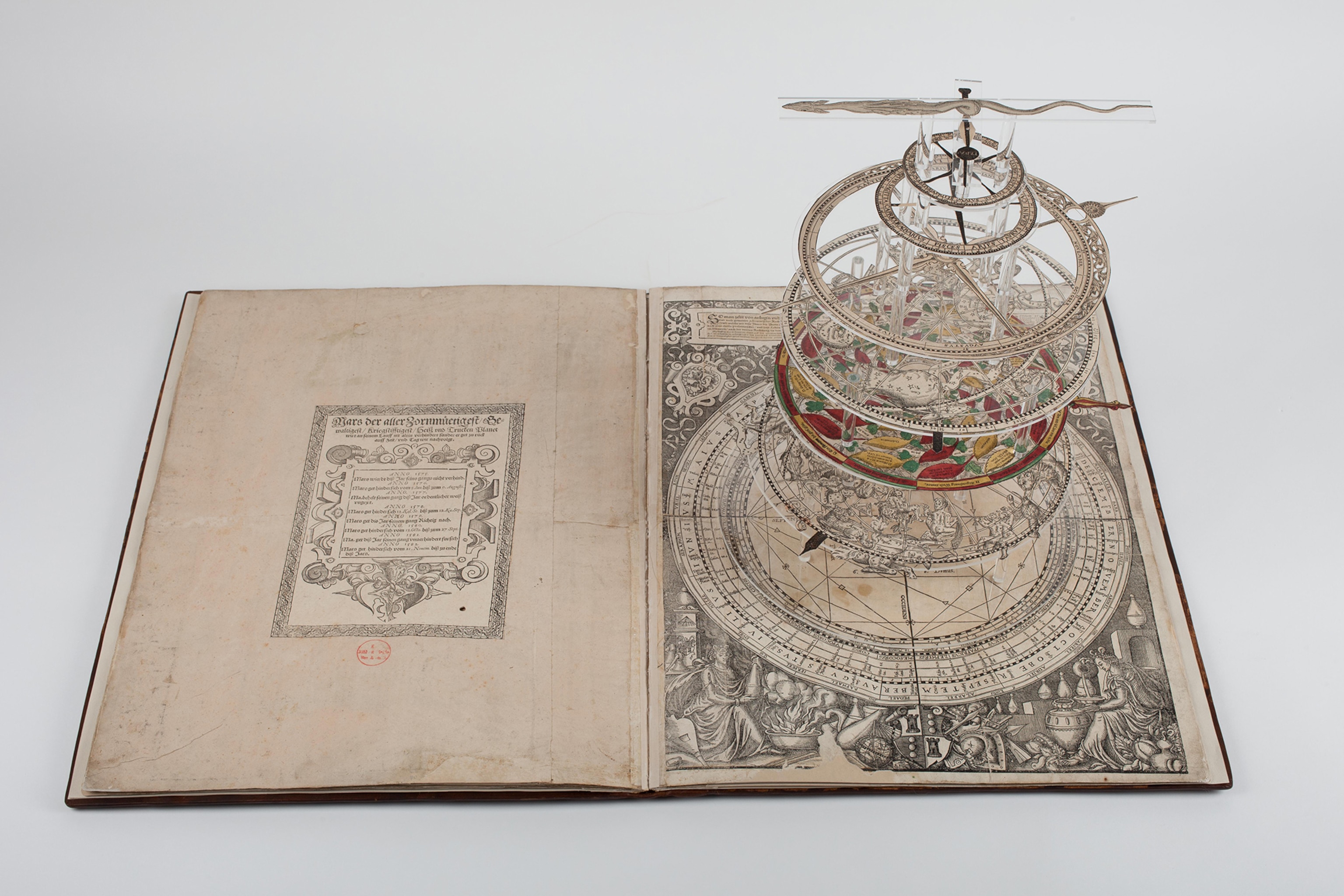A pop up astrological illustration from the The Archidoxa (1569).