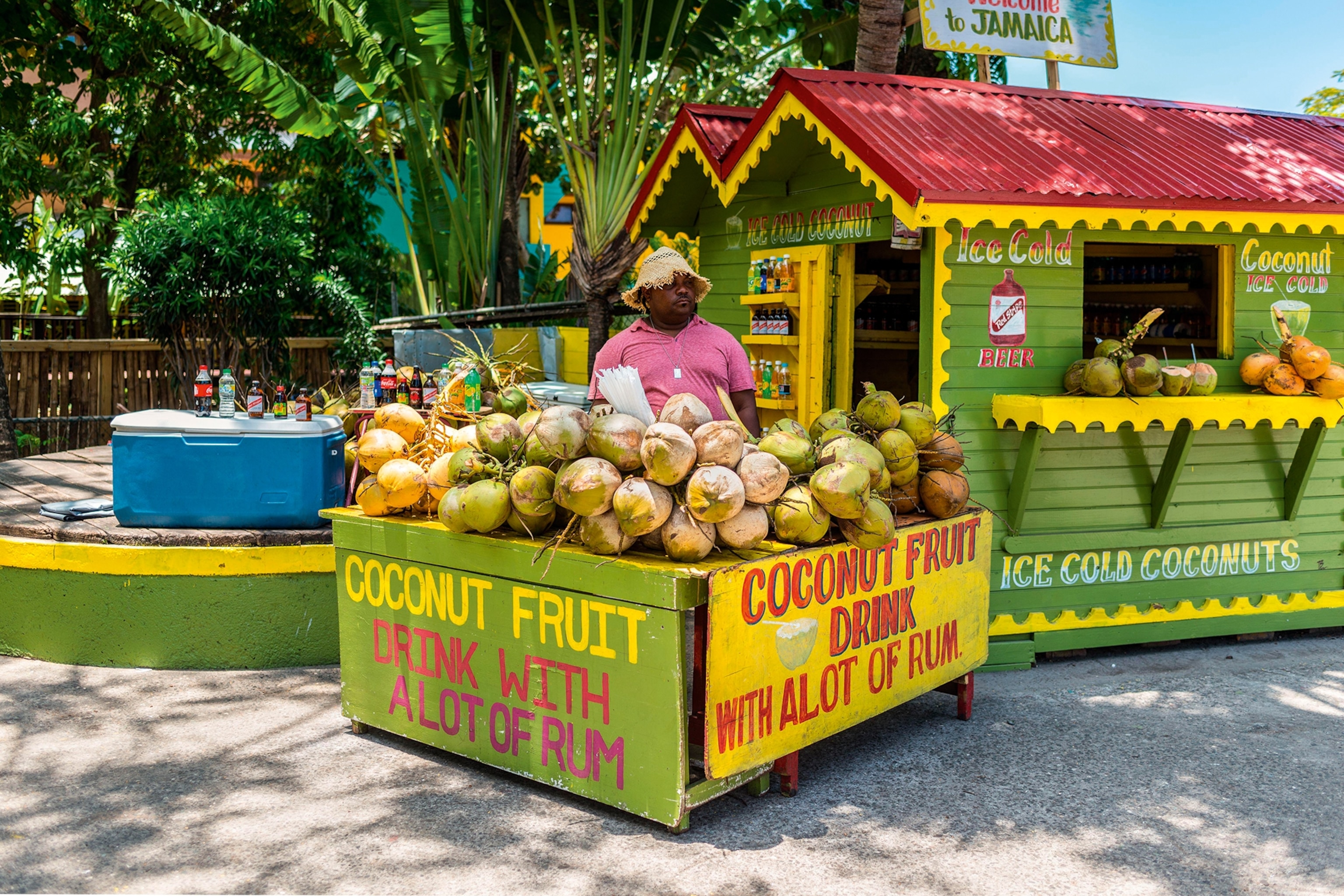 stall selling rum-heavy fruit punch