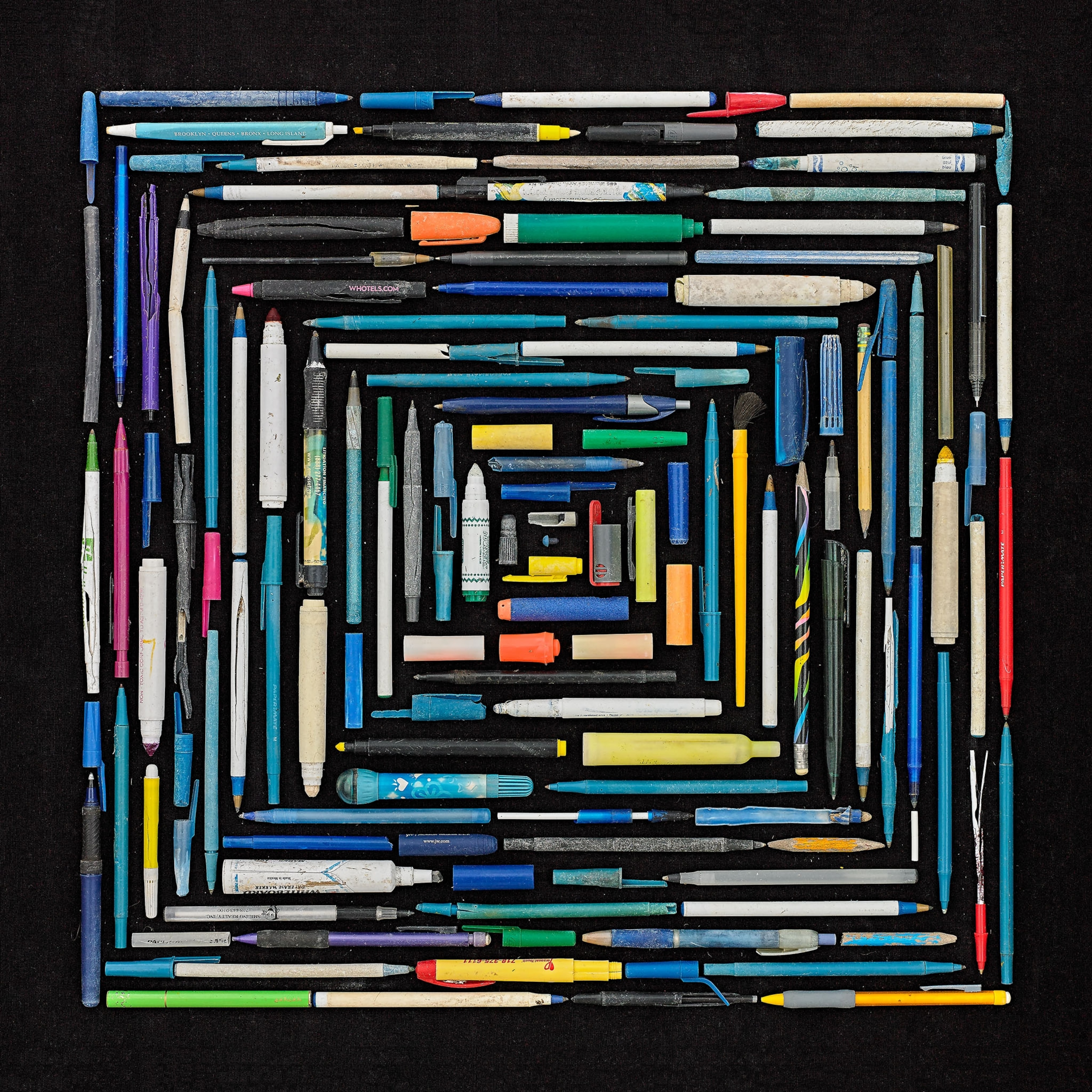 pens, pencils and markers