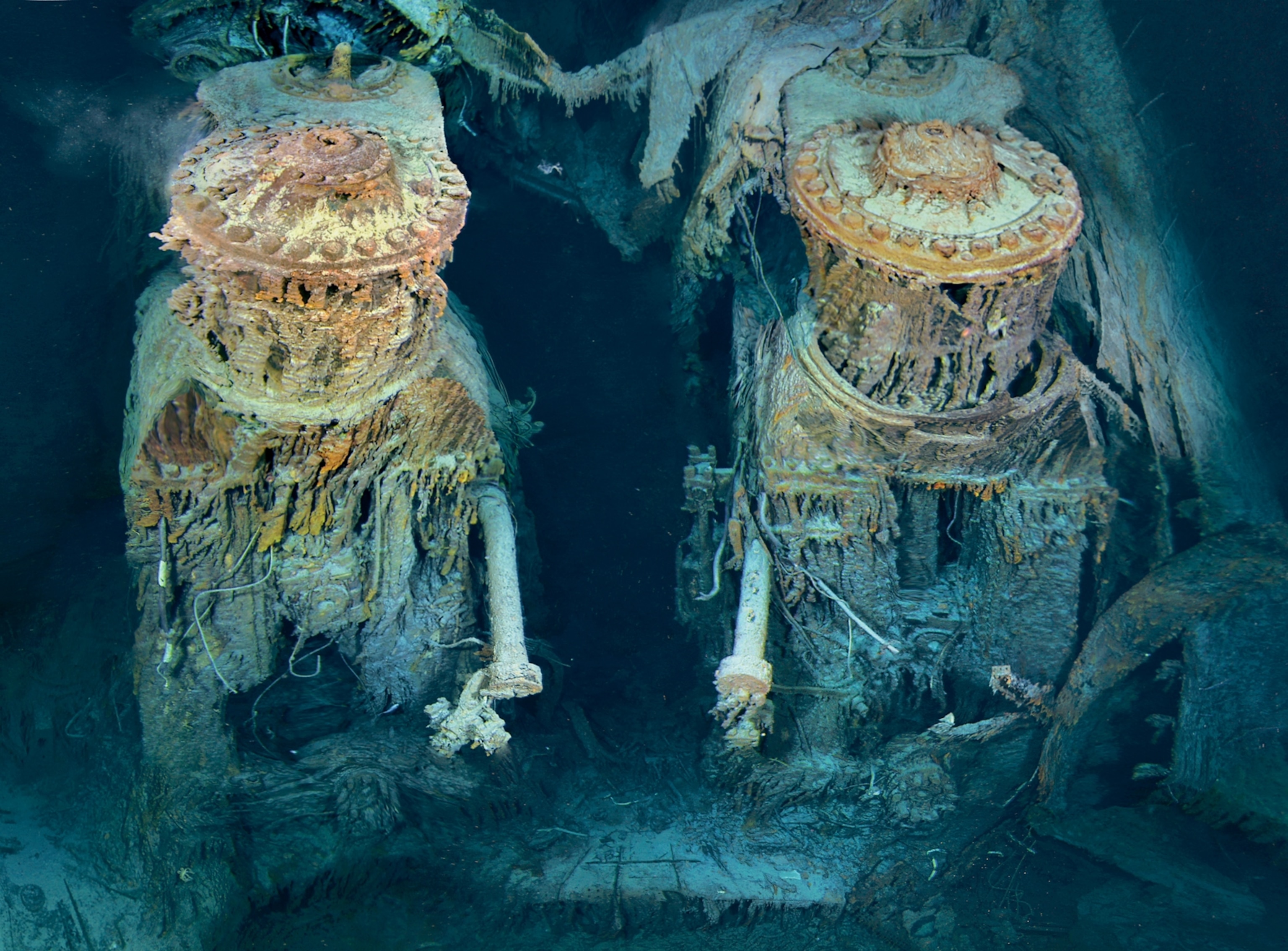 two of Titanic's engines