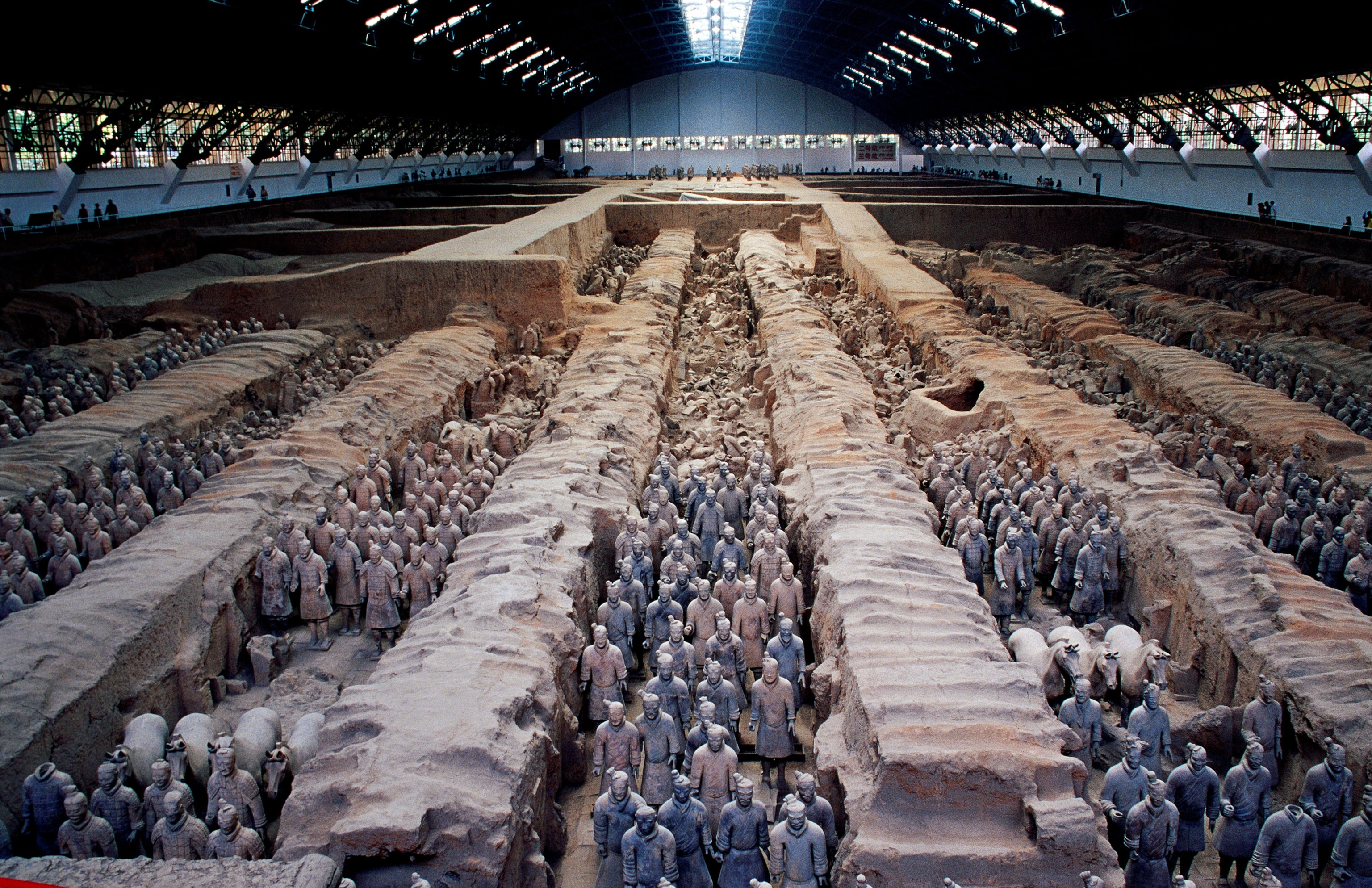 the terra-cotta warriors from the Mausoleum of the First Qin Emperor in China