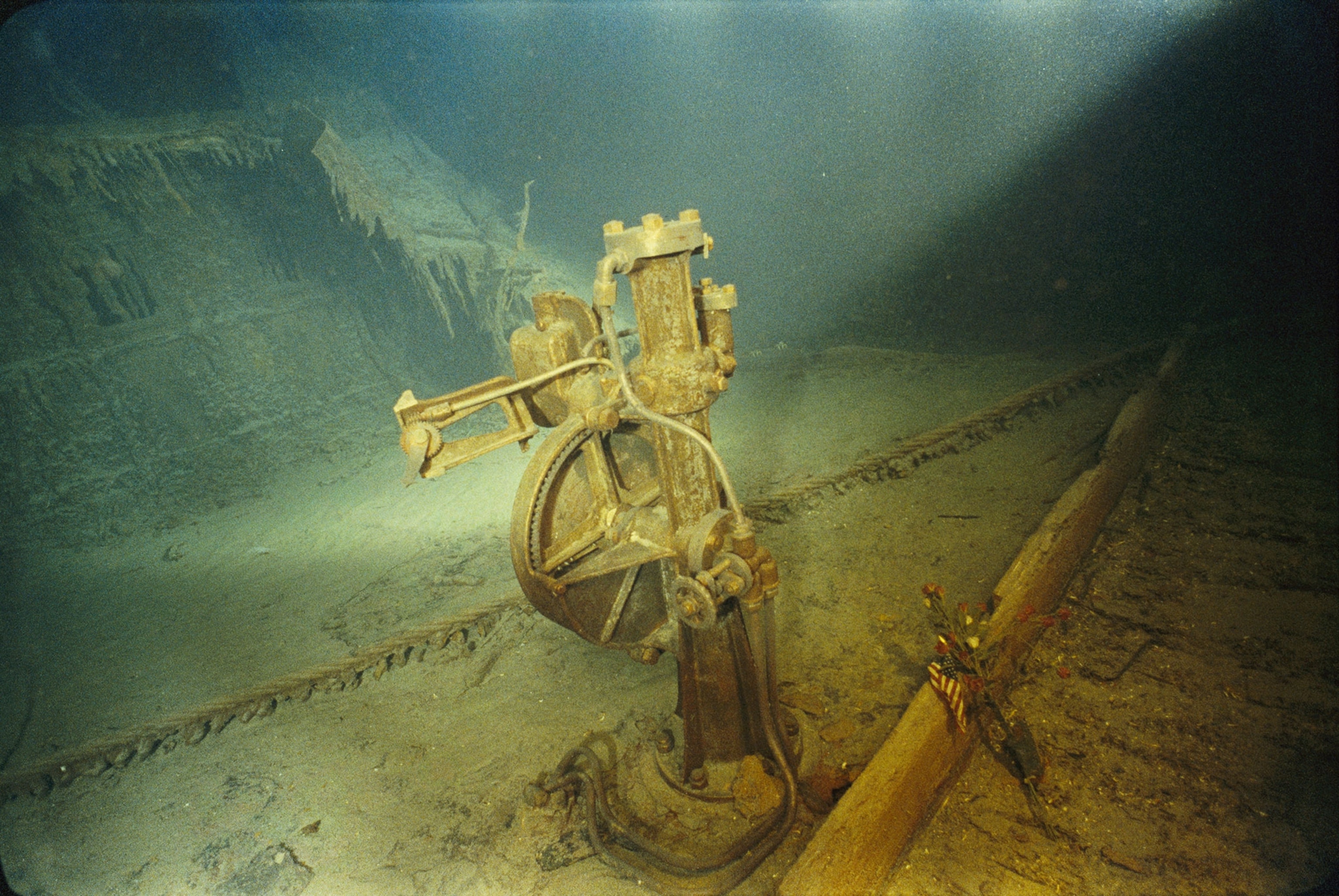 a telemonitor on the wrecked Titanic