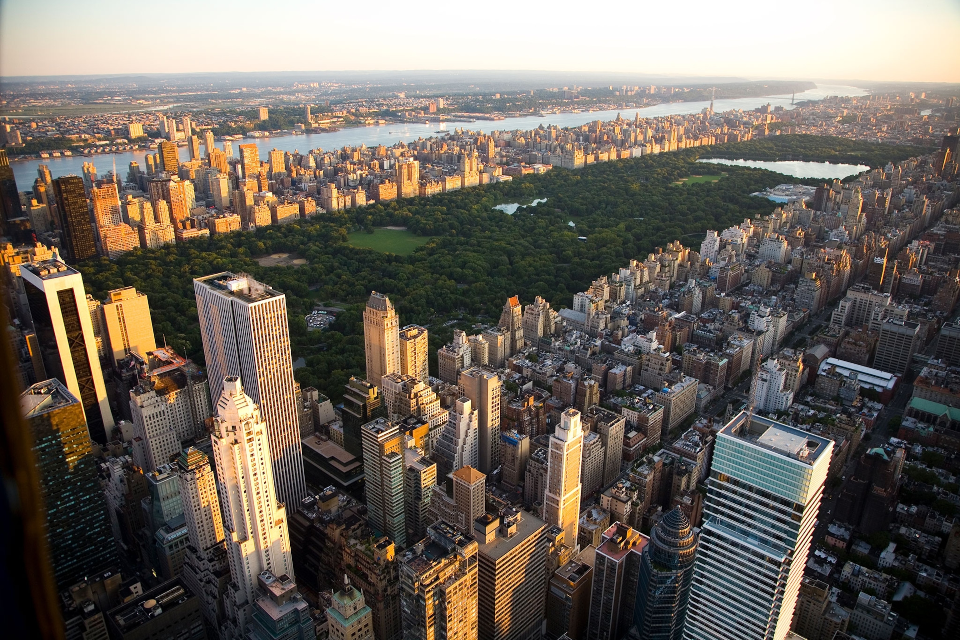 An aerial view of Central Park.