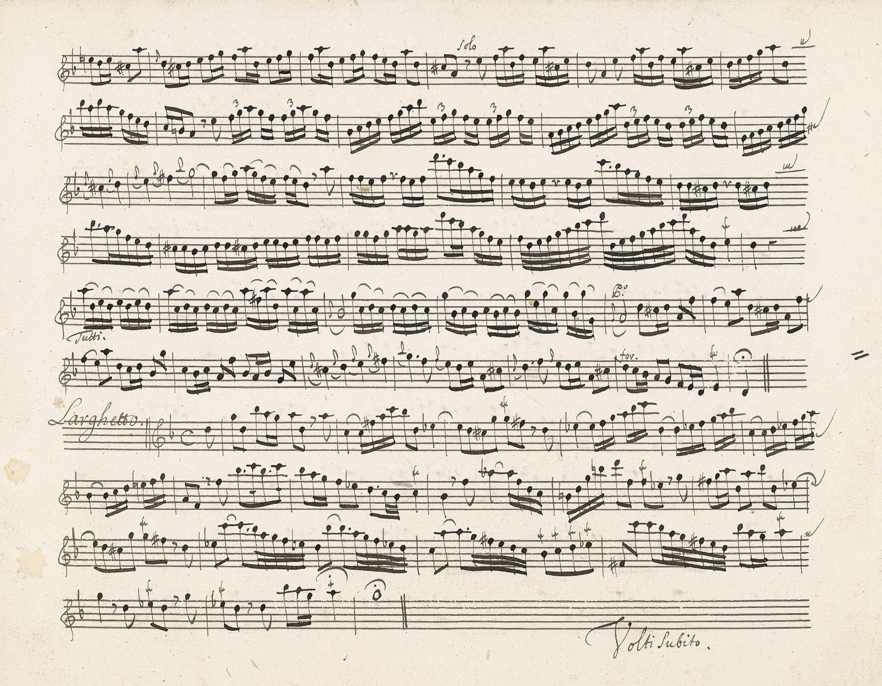 A copy of Vivaldi's lost flute concerto, found in 2010