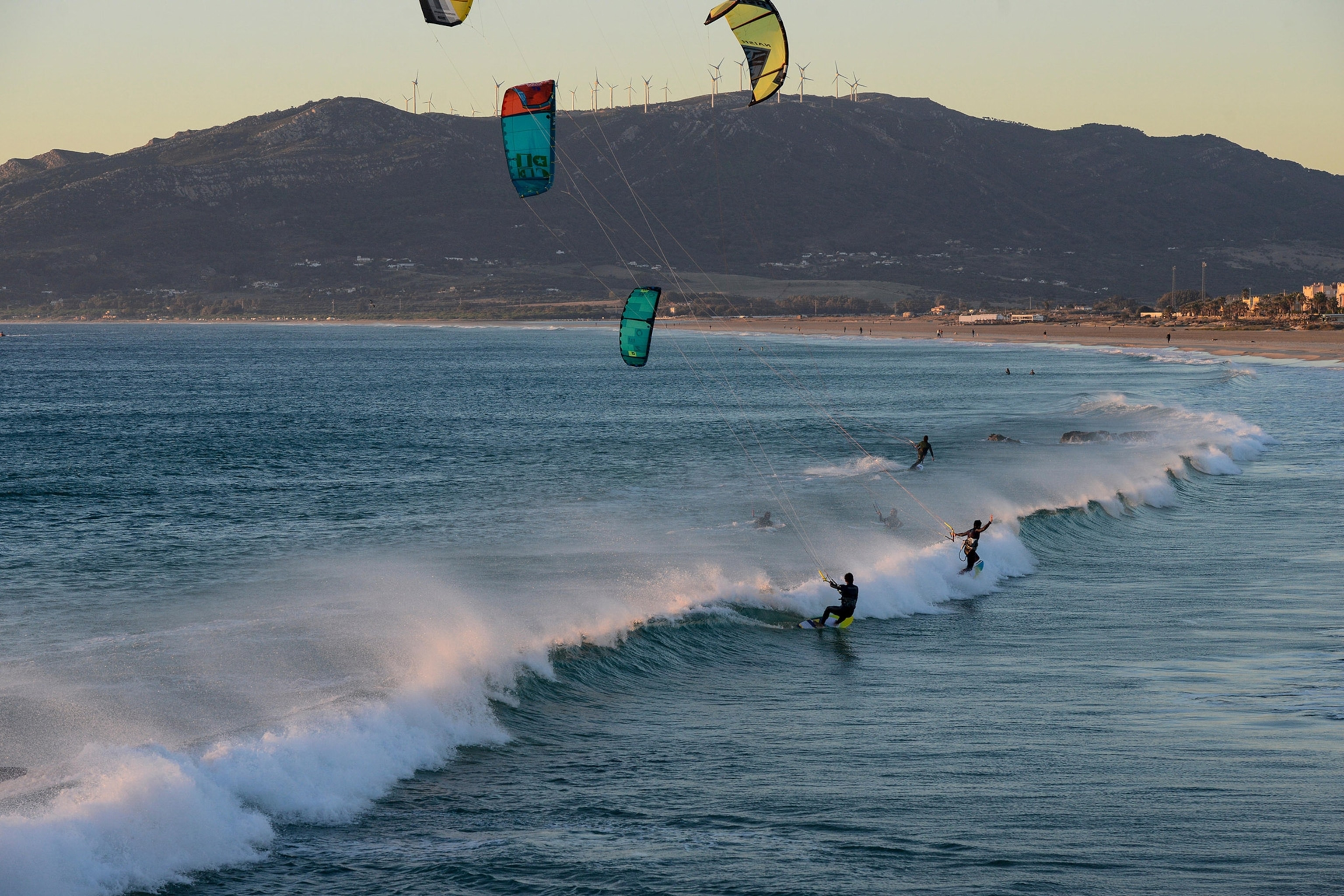 a kite surfers in Tarifa, Spain