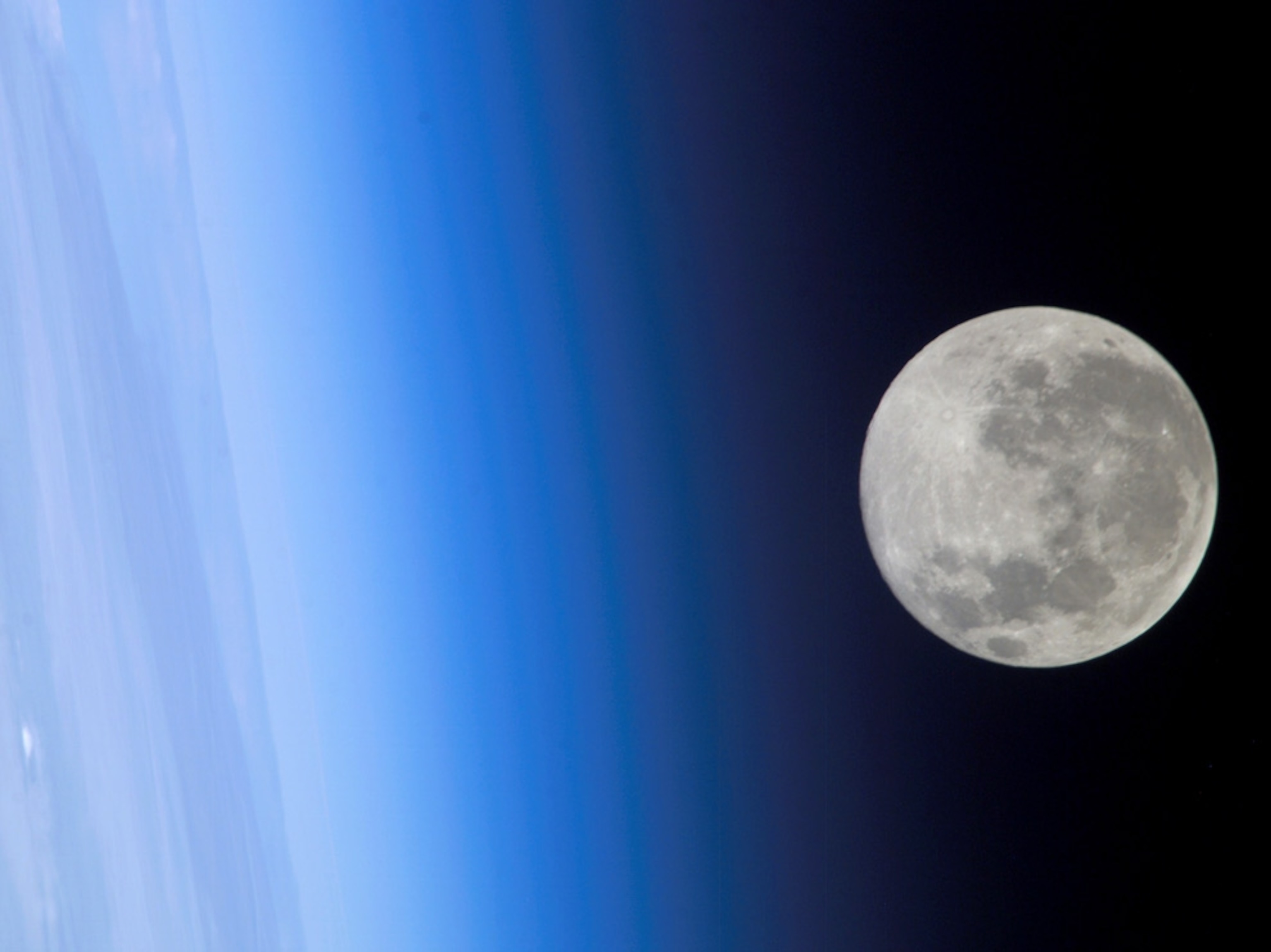Full moon and Earth