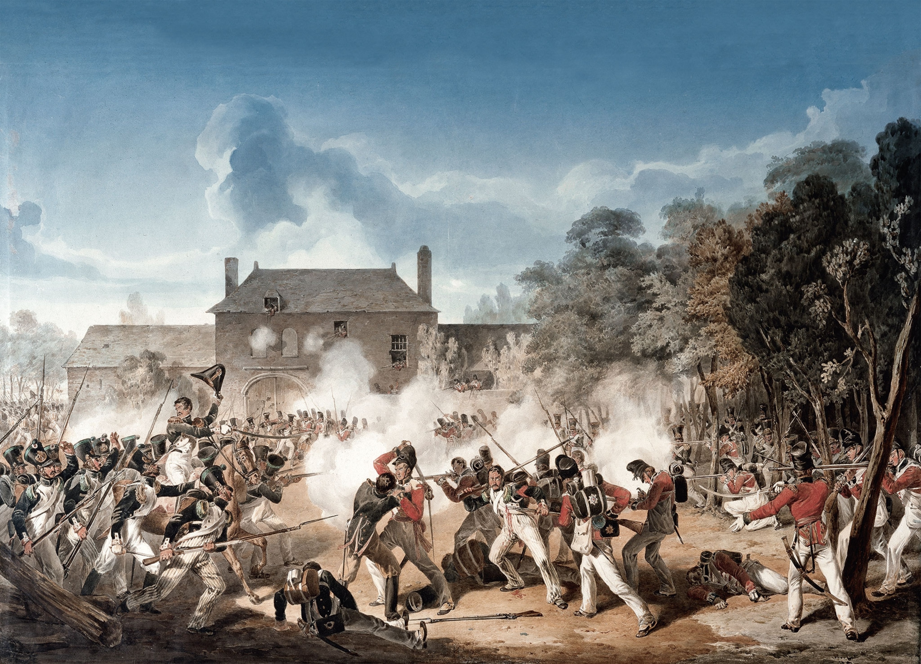 the Hou Goumont farm during the Battle of Waterloo