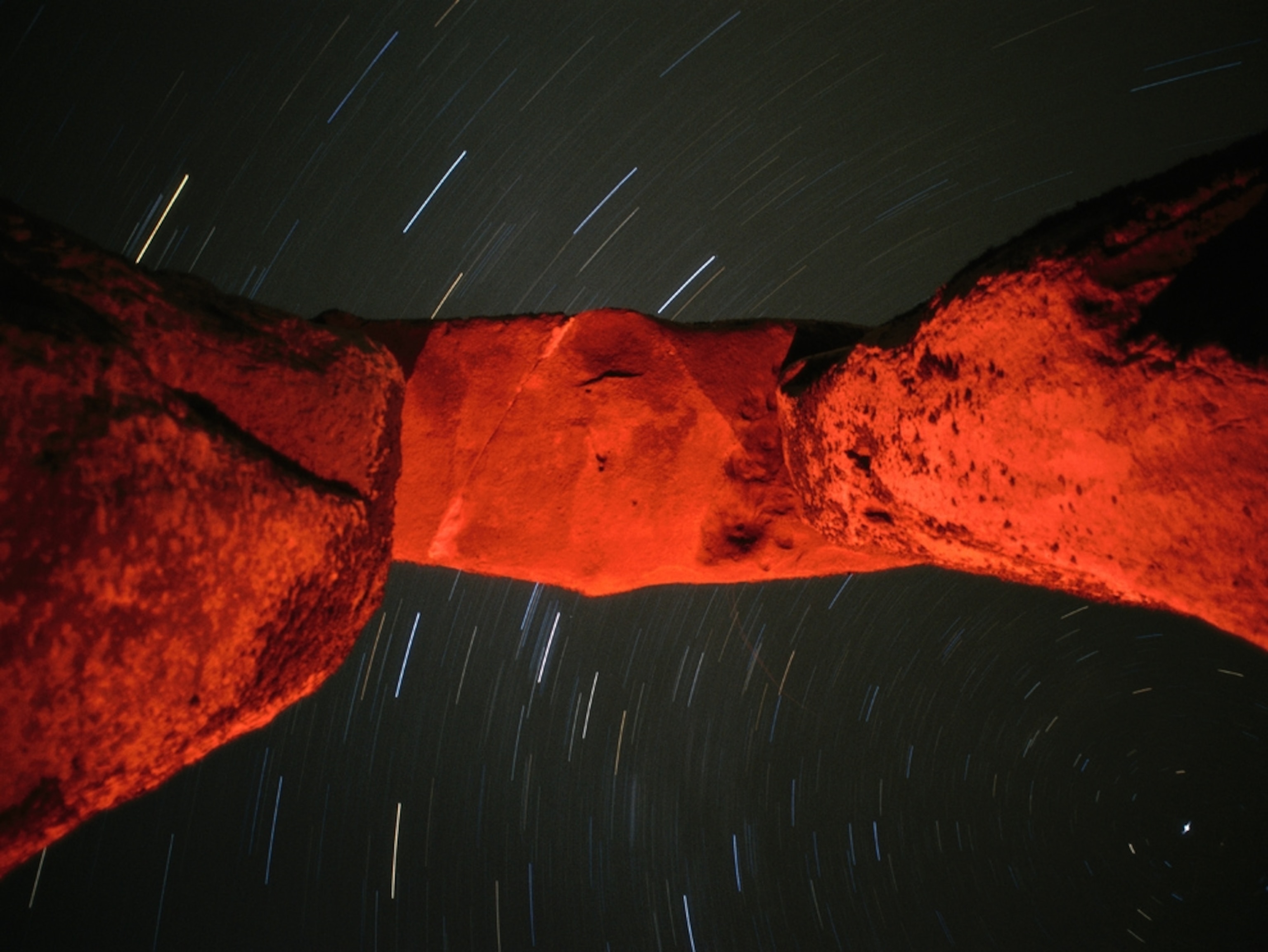 Stars circling over Stonehenge