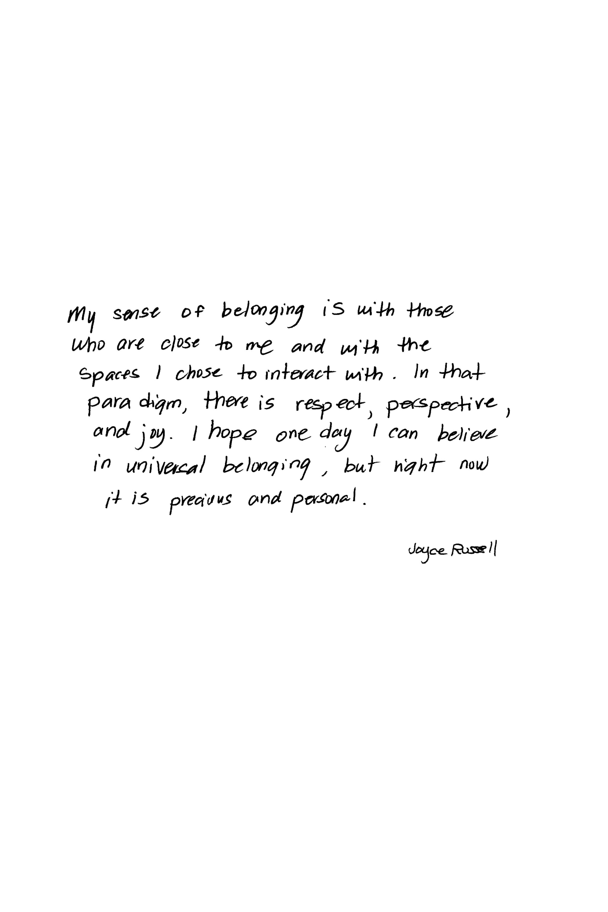 handwritten note