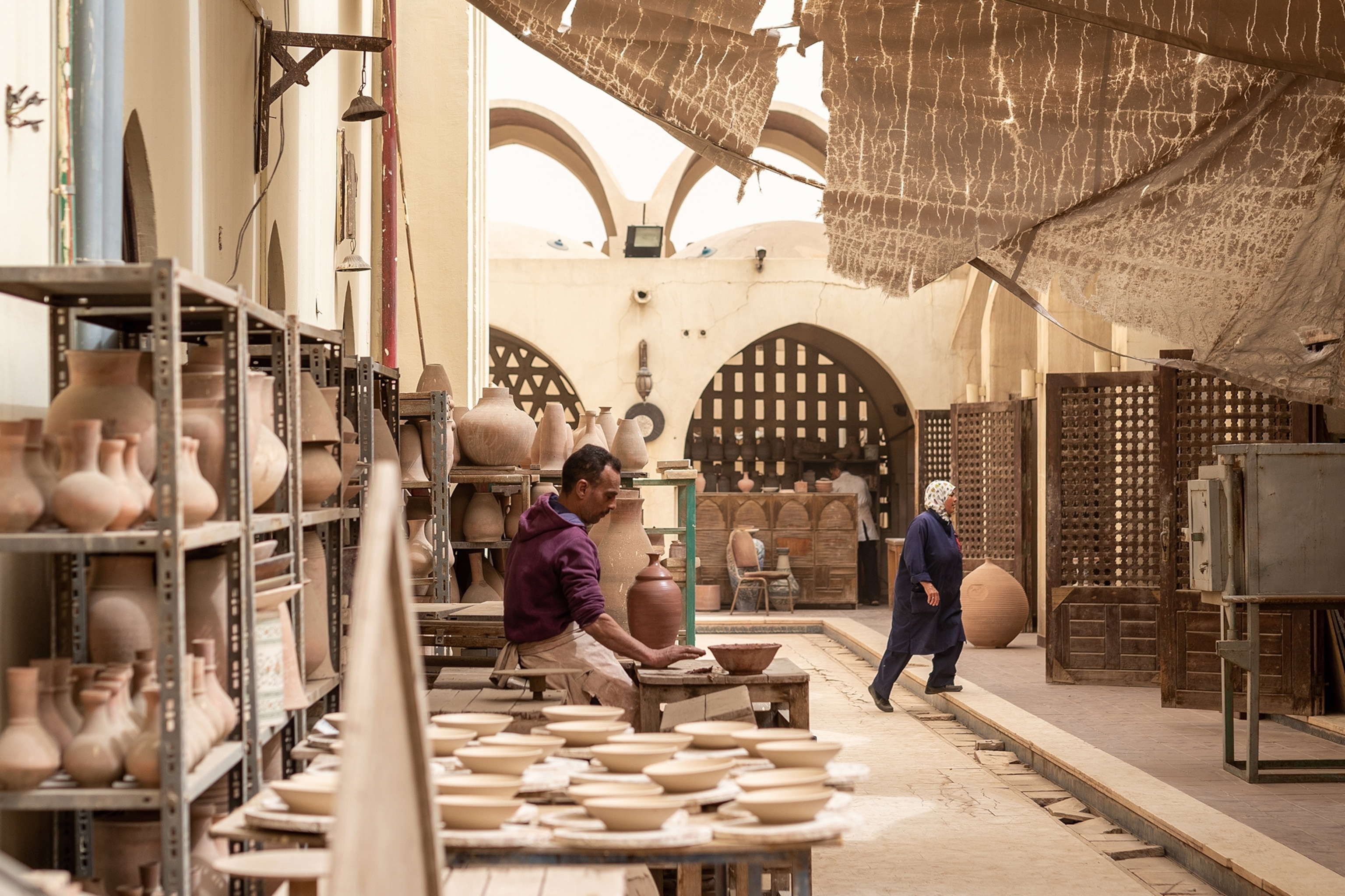 a man at his crafts stall